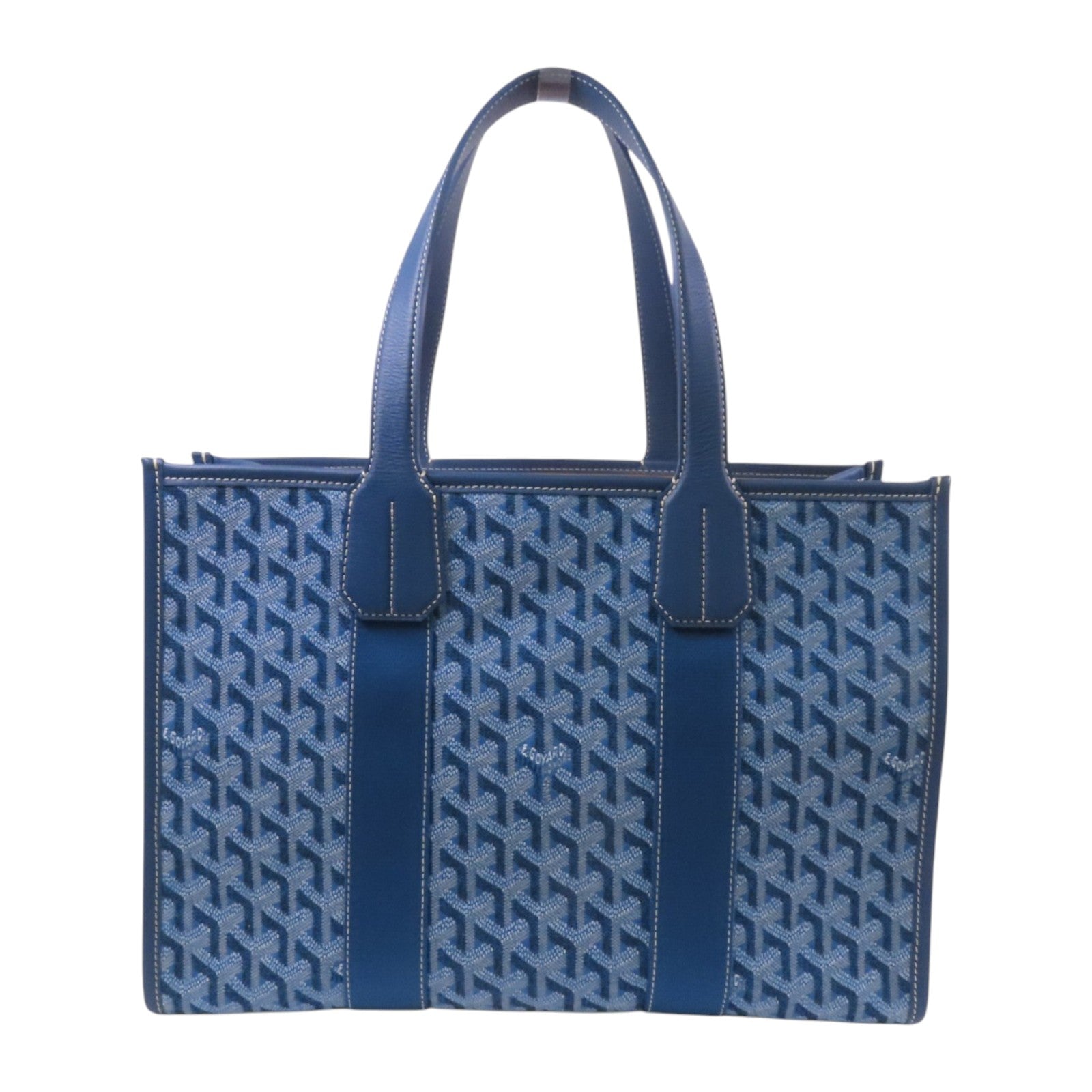 GOYARD 【激減優惠】牛皮皮革/帆布Cabas Villette Jacquard PM肩背袋