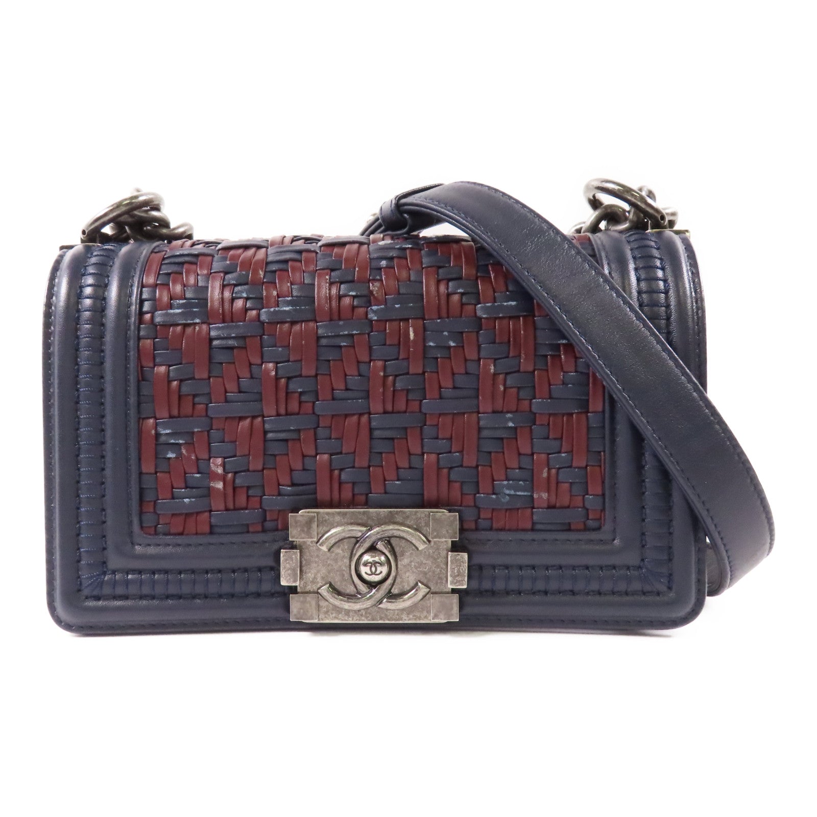 CHANEL 【激減優惠】皮革Boy 20鏈帶肩背袋