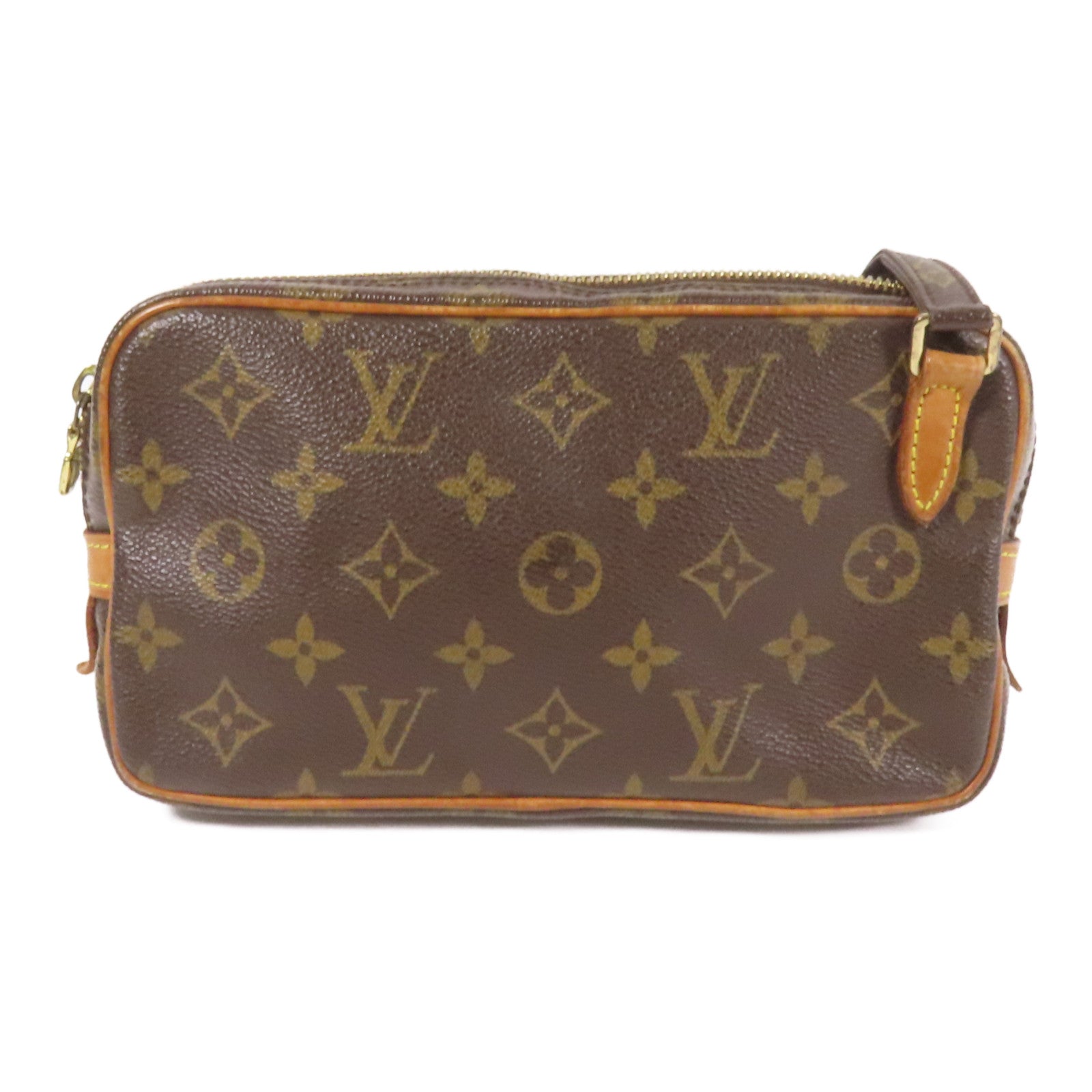 LOUIS VUITTON Monogram Marly Bandouliere金扣肩背袋棕色