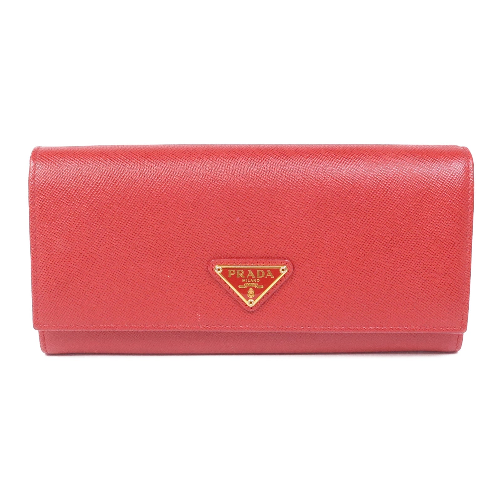 PRADA Saffiano皮革Long Wallet金扣長錢包
