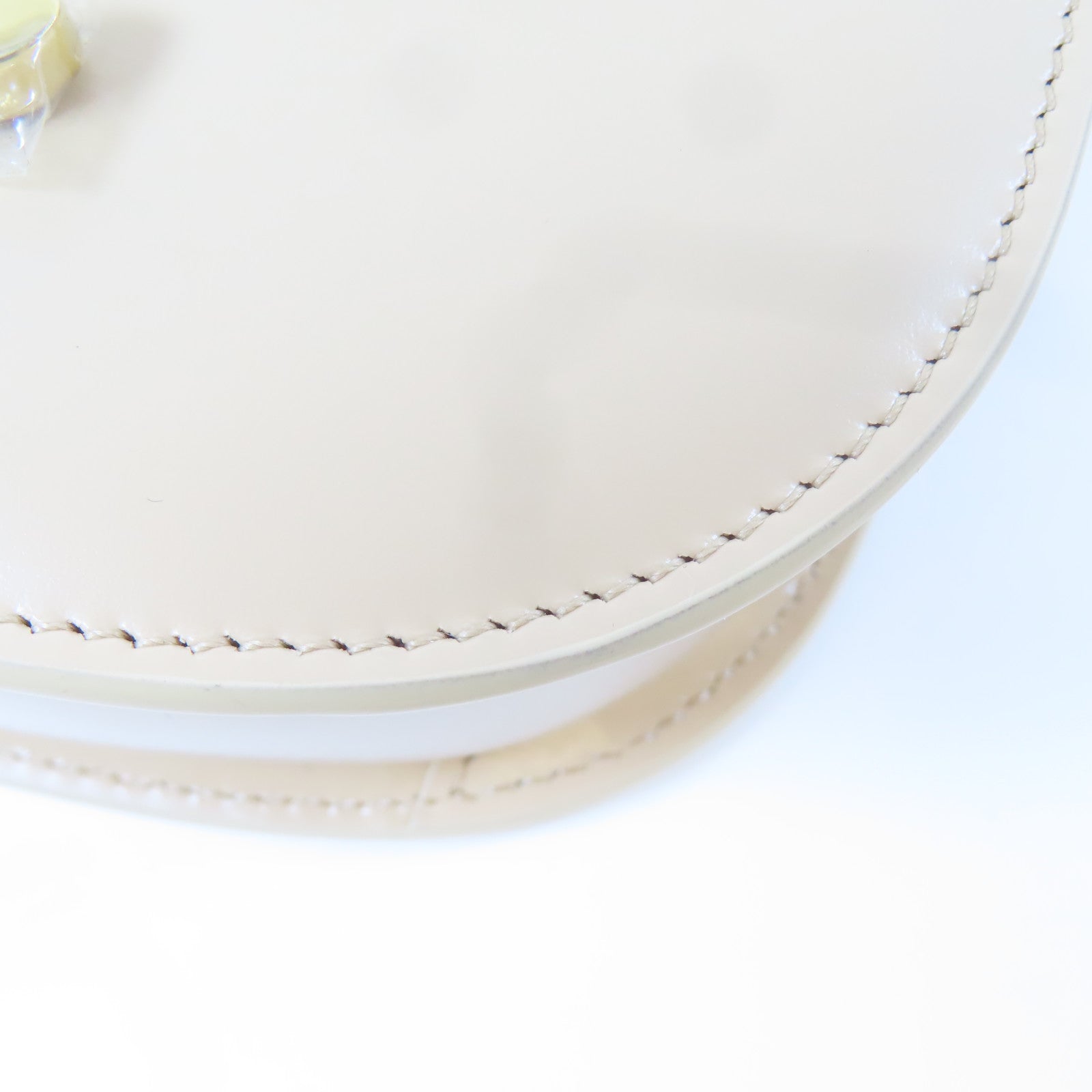 CELINE 【激減優惠】牛皮皮革Besace Clea金扣手挽肩背兩用袋米色