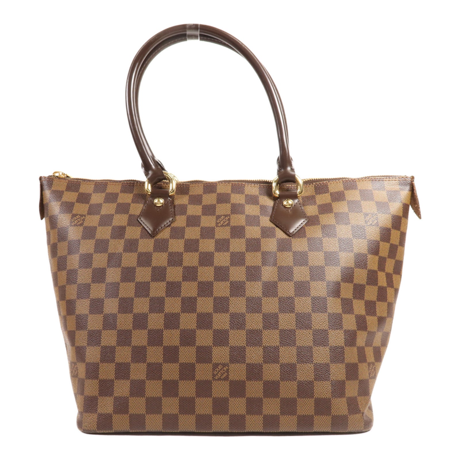 LOUIS VUITTON Damier Saleya MM金扣肩背袋/手挽袋