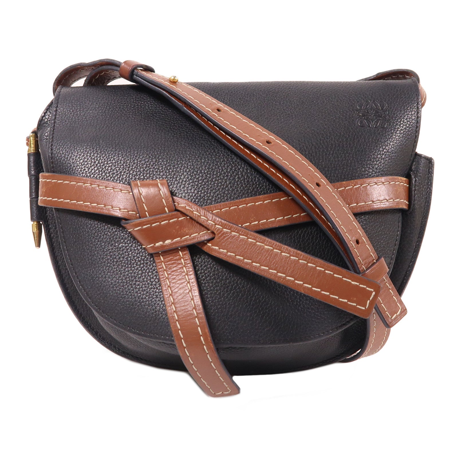 LOEWE 牛皮皮革Gate金扣肩背袋