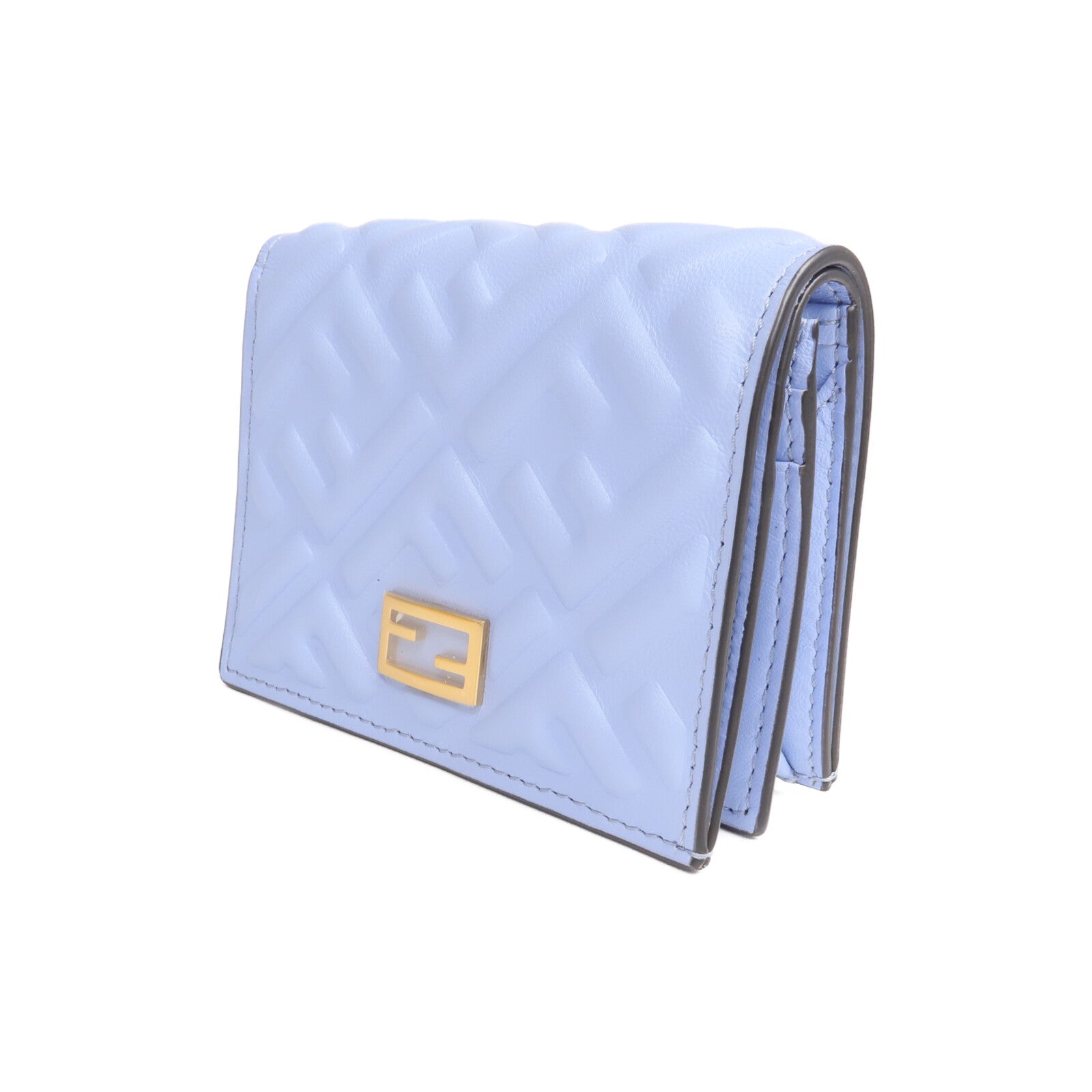FENDI 【激減優惠】牛皮皮革Wallet金扣錢包