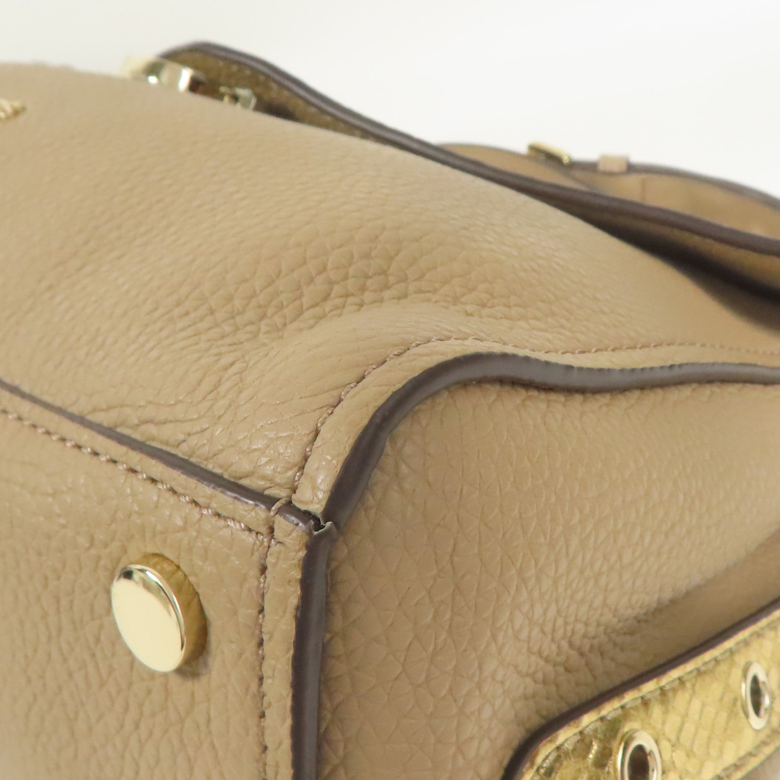 Michael Kors 牛皮皮革Shoulder Bag金扣手挽肩背兩用袋