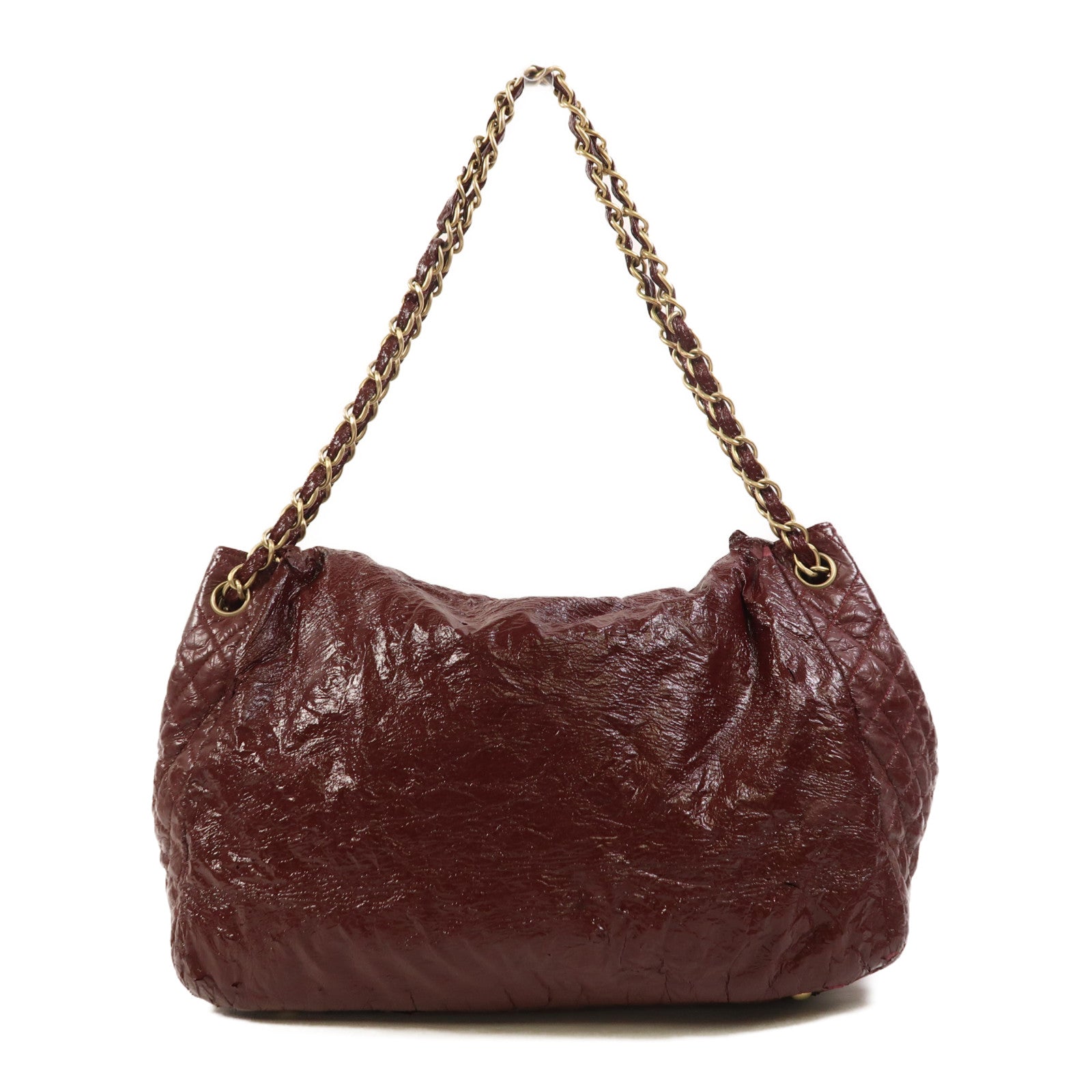 CHANEL 牛皮皮革Chain Shoulder Bag金扣鏈帶肩背袋