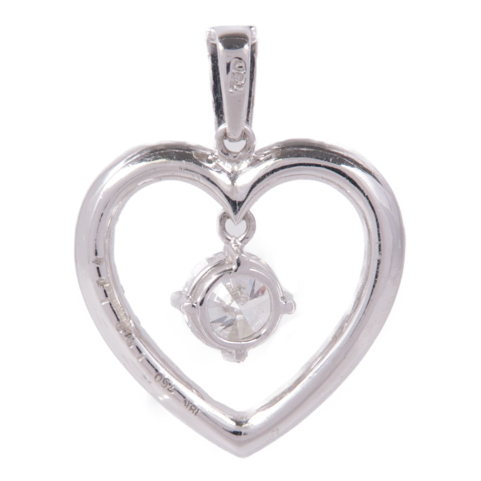 JEWELRY 18K白金Diamond Pendant Top鑽石吊墜