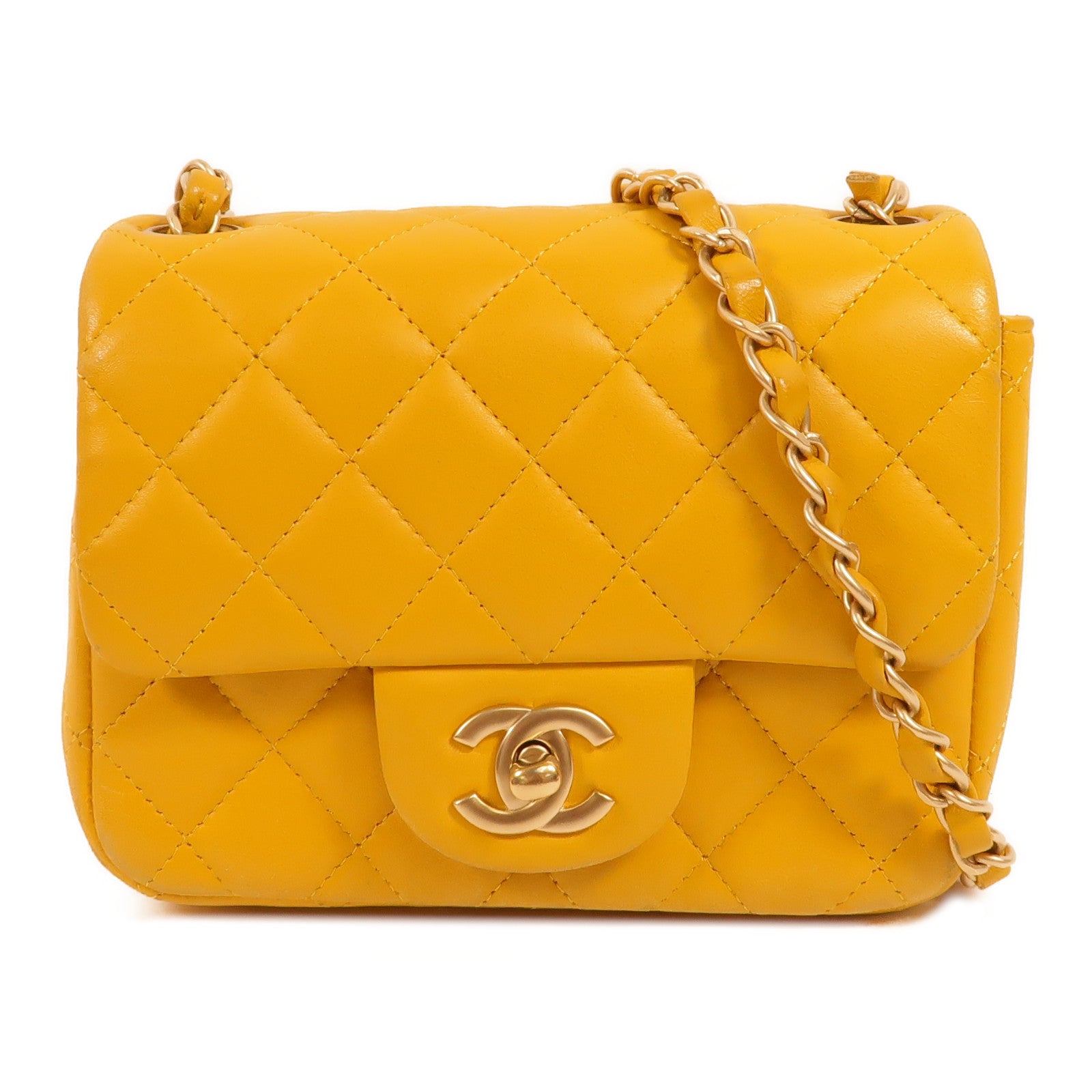 CHANEL 羊皮皮革Mini Classic 17鏈帶肩背袋