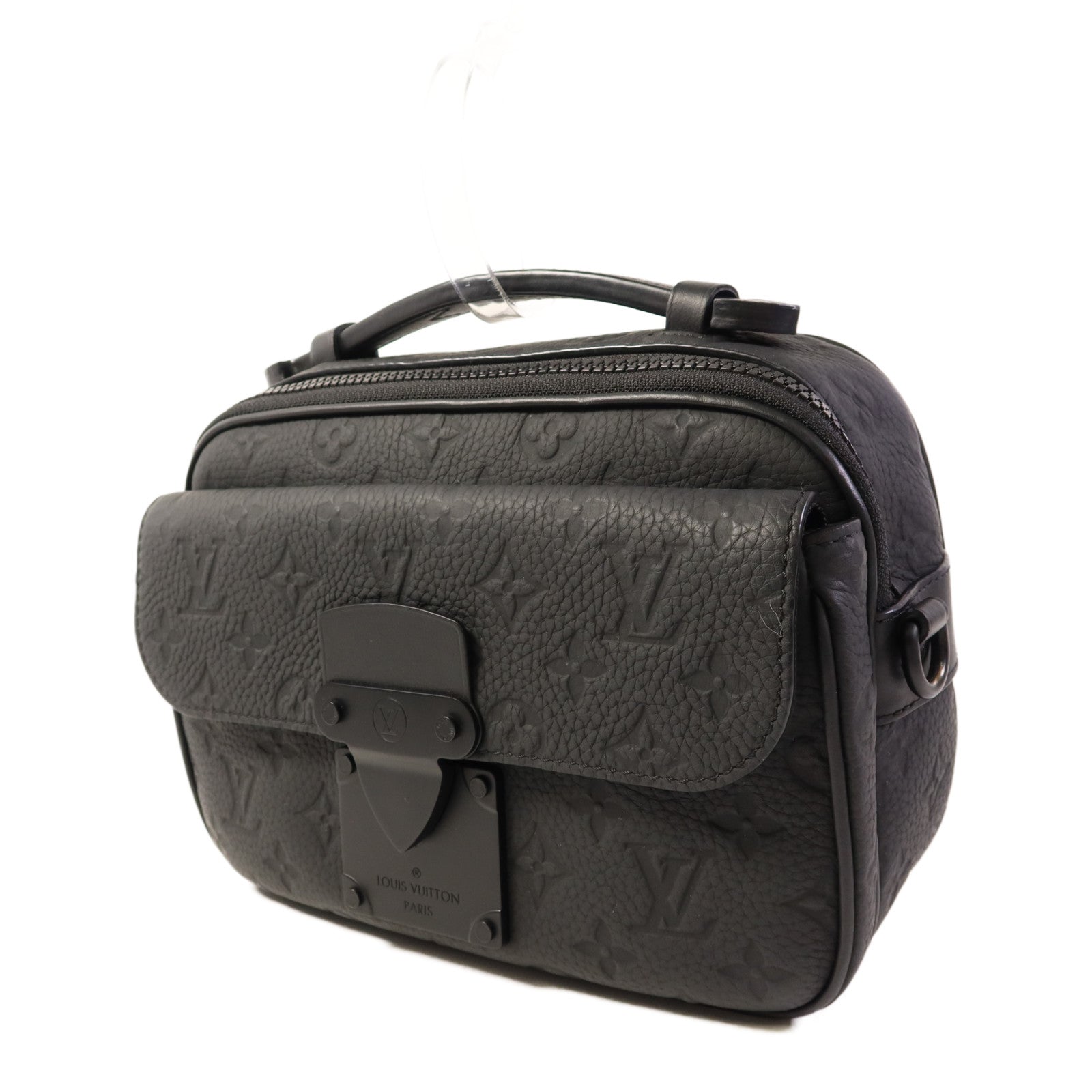 LOUIS VUITTON Taurillon S Lock Messenger手挽肩背兩用袋