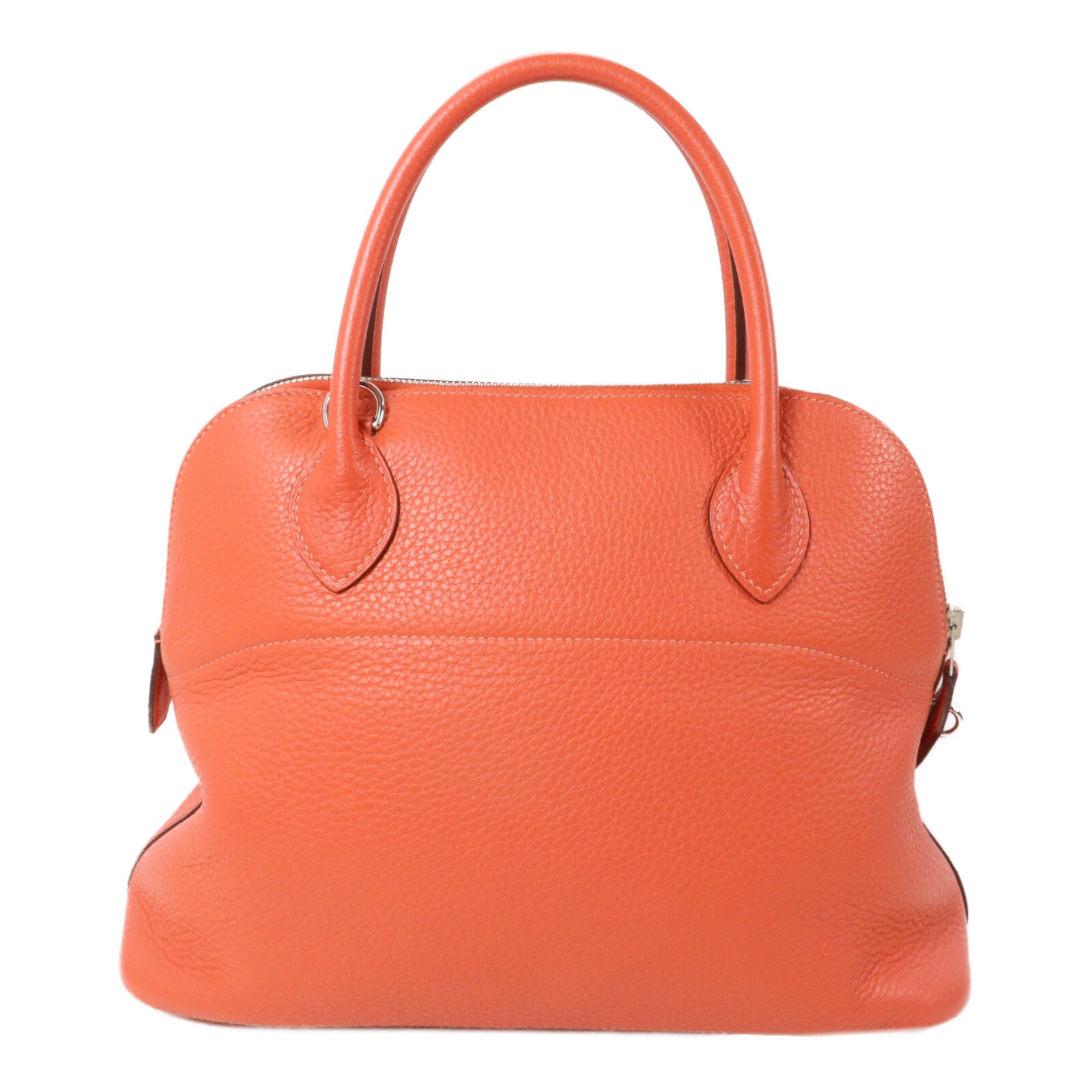 HERMES Clemence皮革Bolide 31手挽袋Rouge Pivoine