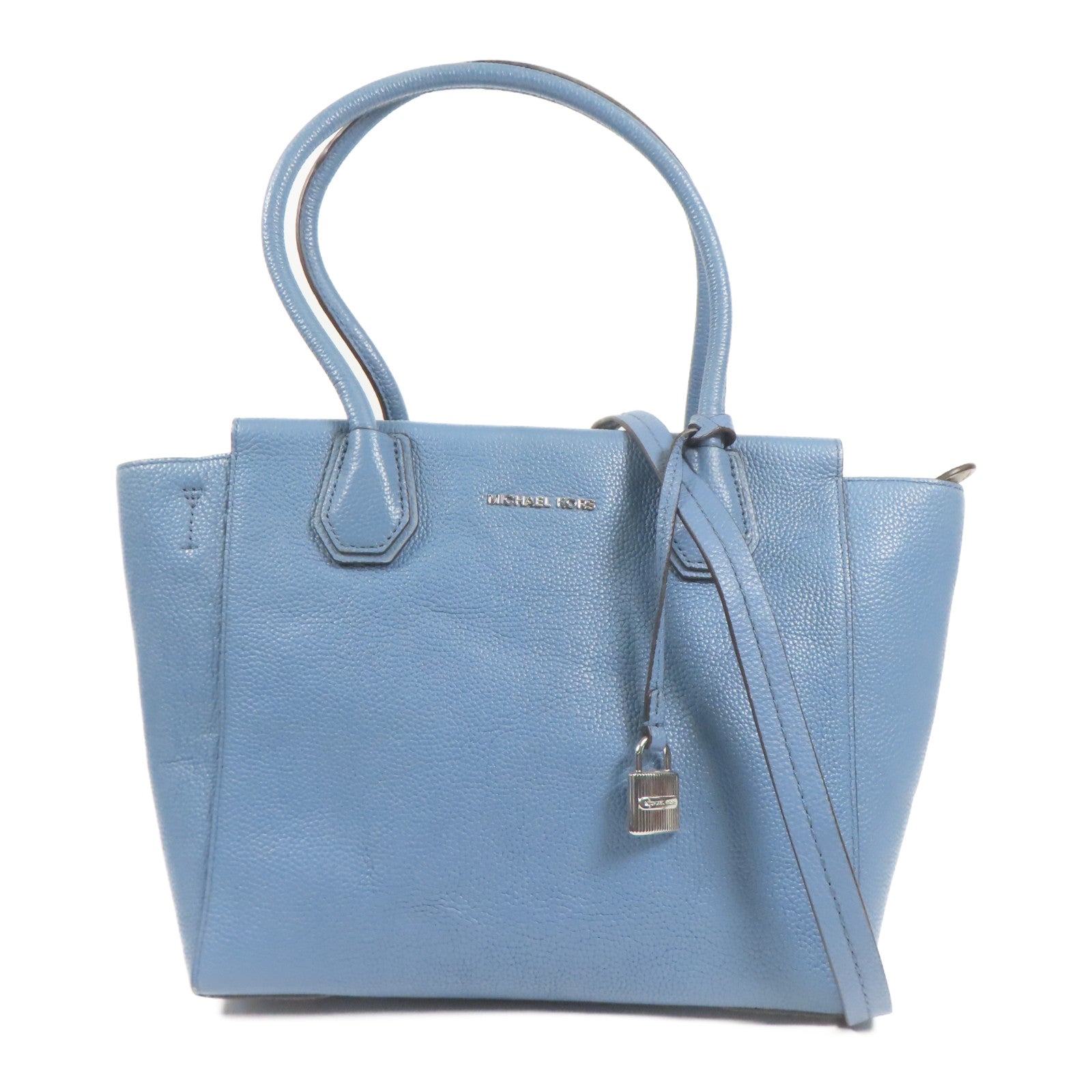 Michael Kors 牛皮皮革Shoulder Bag銀扣手挽肩背兩用袋