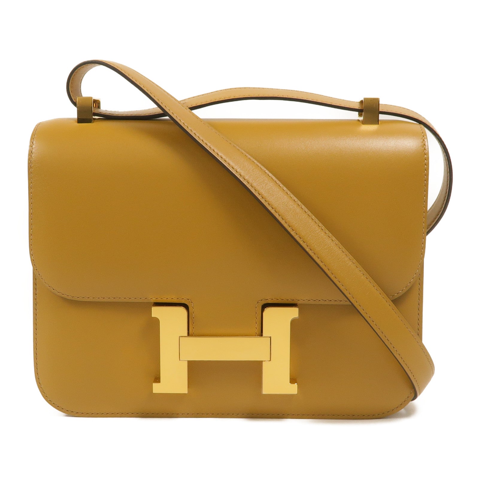 HERMES Tadelakt皮革Constance 24肩背袋Poussiere