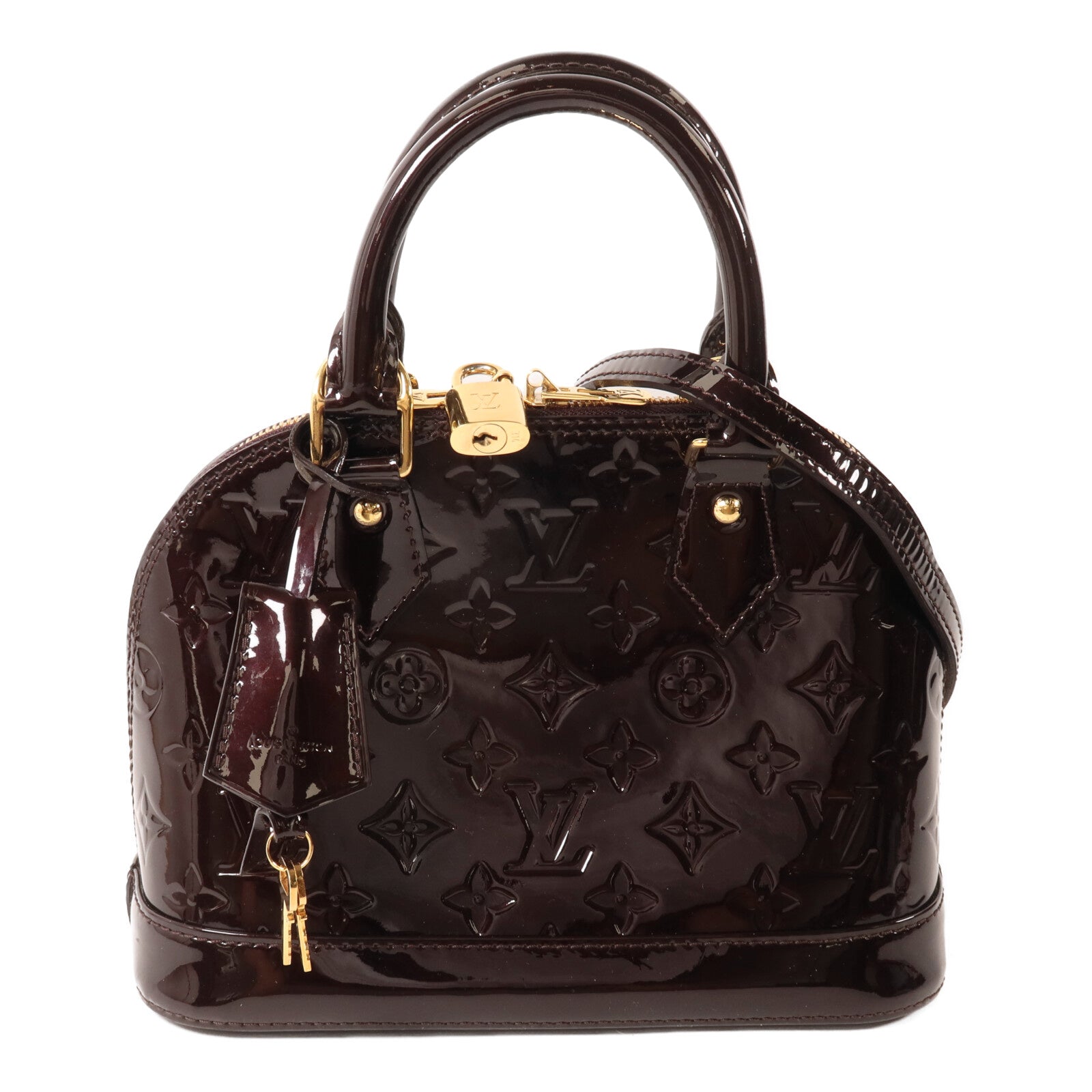 LOUIS VUITTON Monogram Vernis Alma BB手挽肩背兩用袋