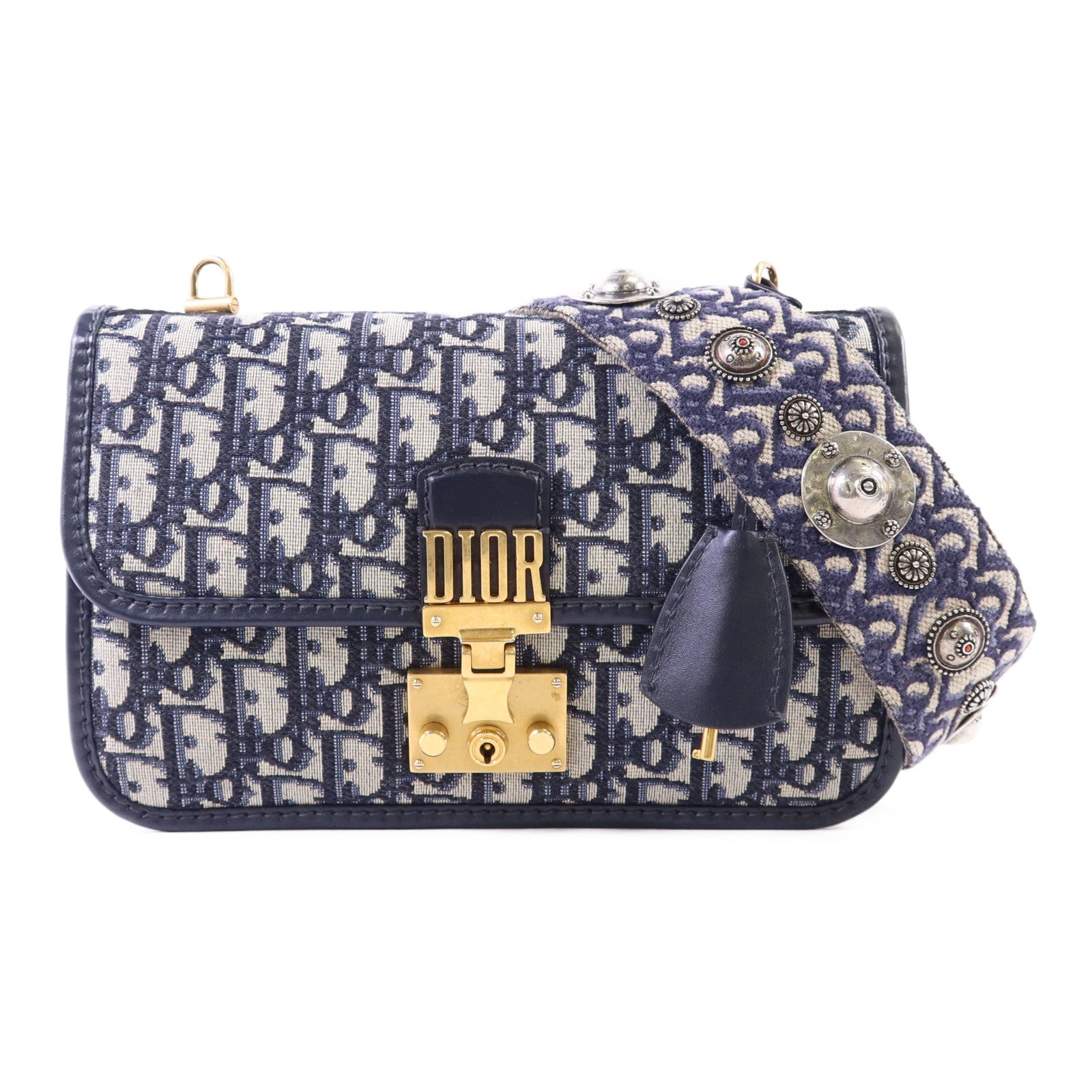 Dior 帆布Dioraddict Flap Bag金扣肩背袋