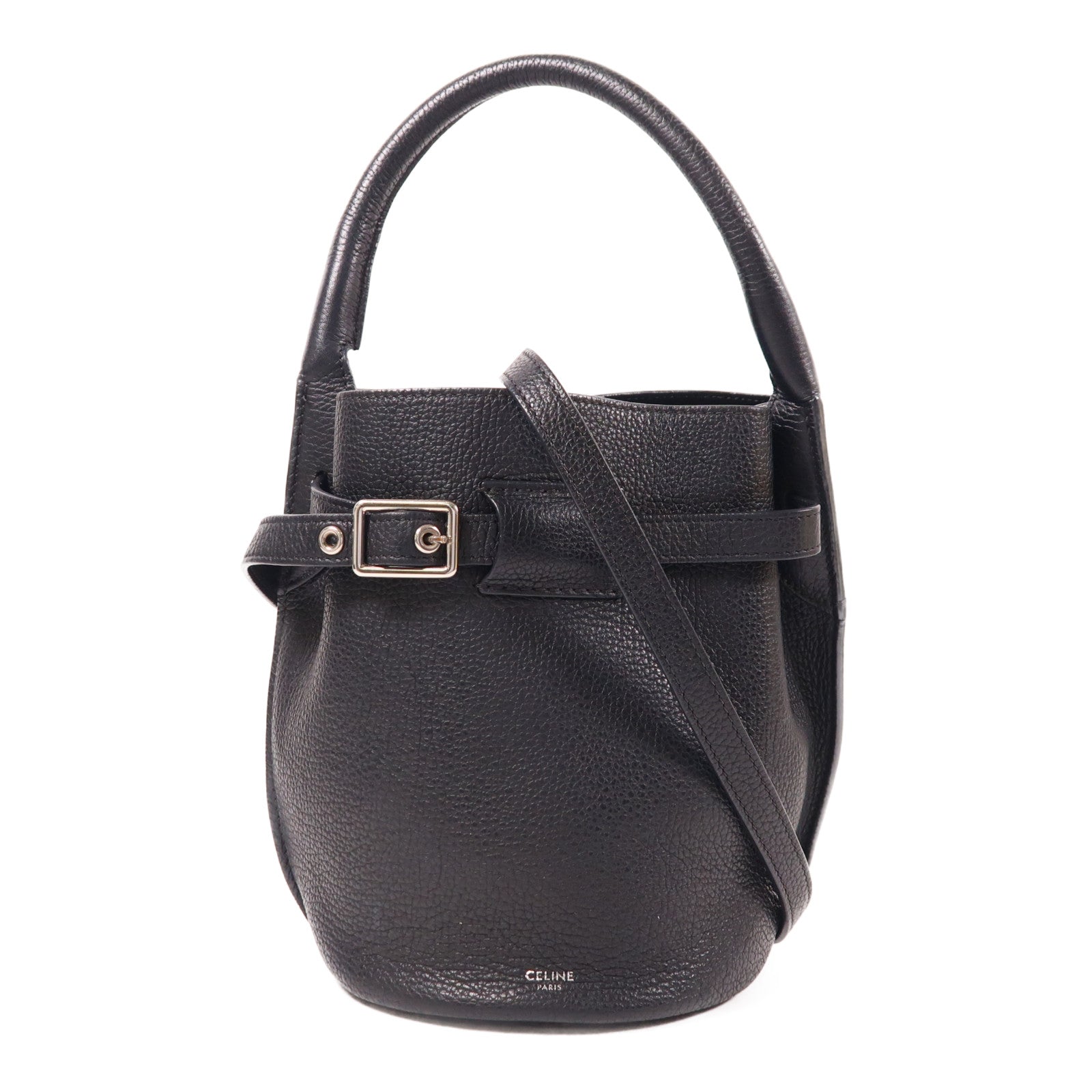 CELINE 牛皮皮革Bucket Bag金扣手挽肩背兩用袋