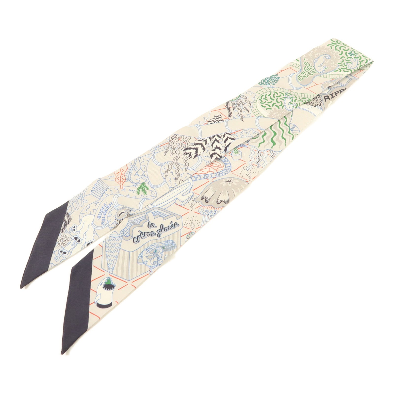 HERMES 絲質Twilly絲巾