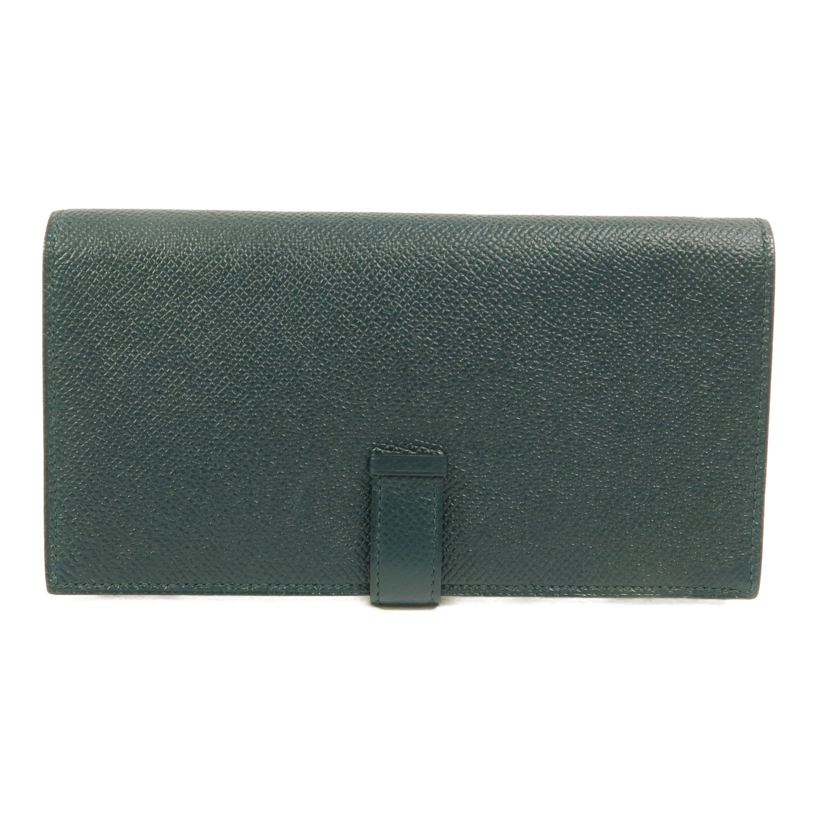 HERMES Epsom皮革Bearn Long Wallet長錢包Vert Cypres