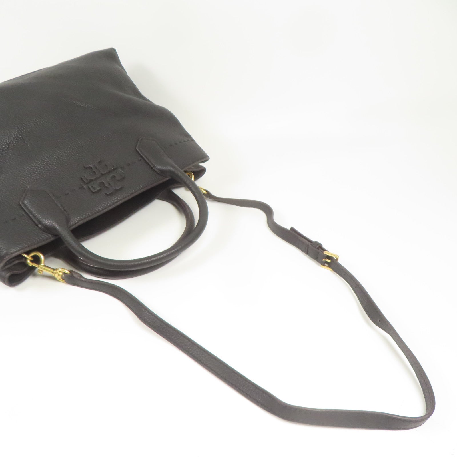 Tory Burch 牛皮皮革2 Way Shoulder金扣手挽肩背兩用袋