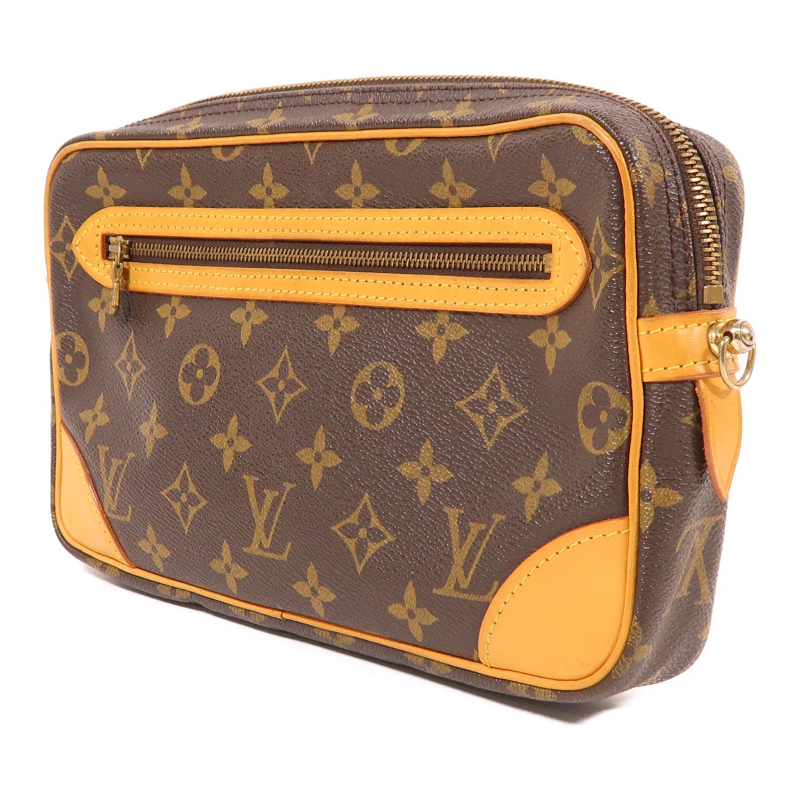 LOUIS VUITTON Monogram Marly Dragonne金扣手拿包