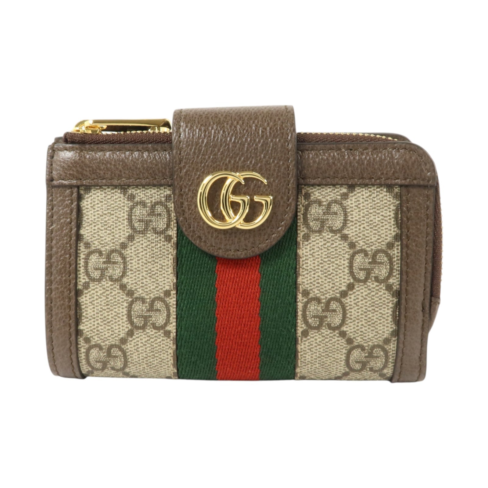 GUCCI 塗層帆布Ophidia Wallet Medium金扣錢包
