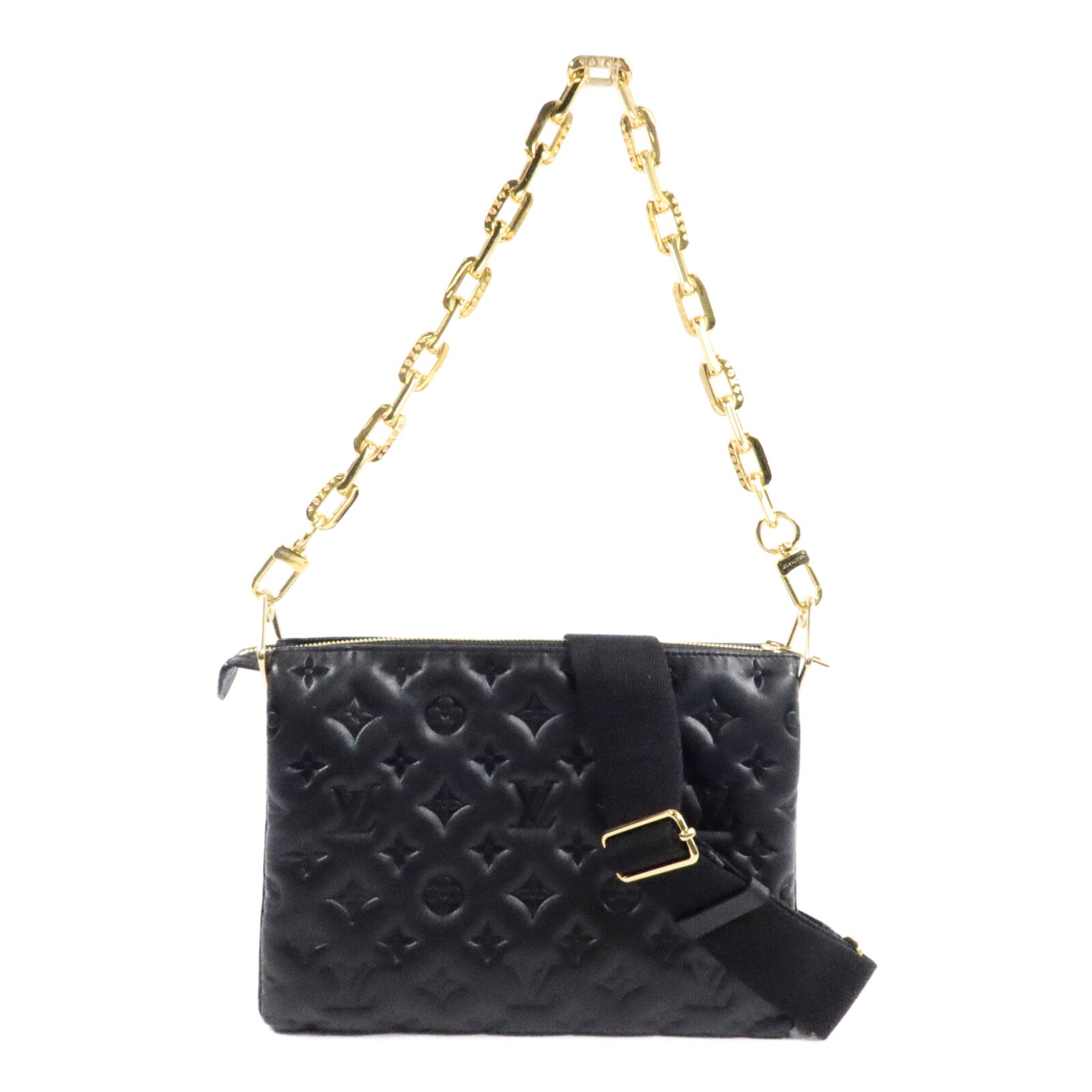 LOUIS VUITTON Monogram Embossed Coussin PM手挽肩背兩用袋