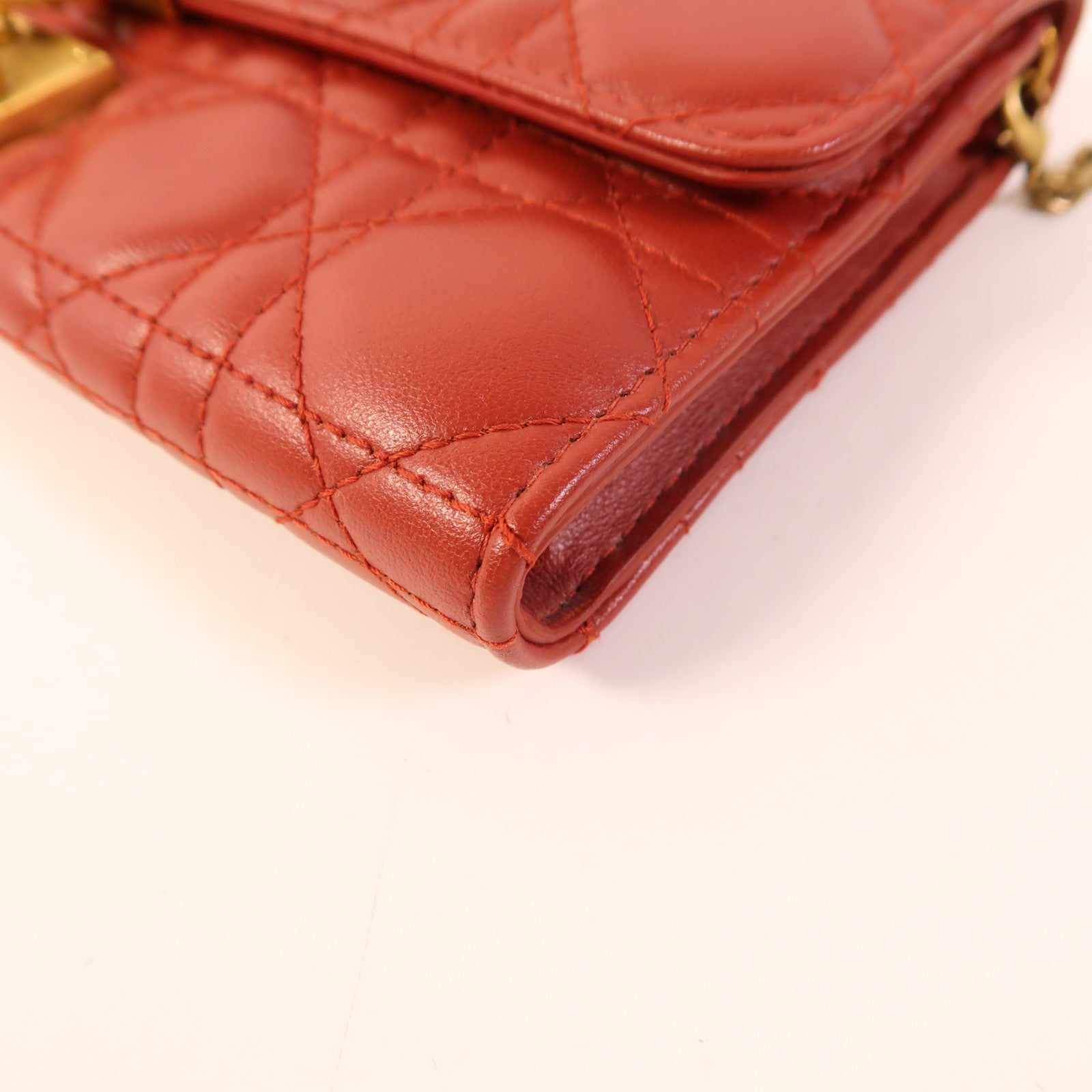 Dior 牛皮皮革Chain Shoulder Bag金扣鏈帶肩背袋