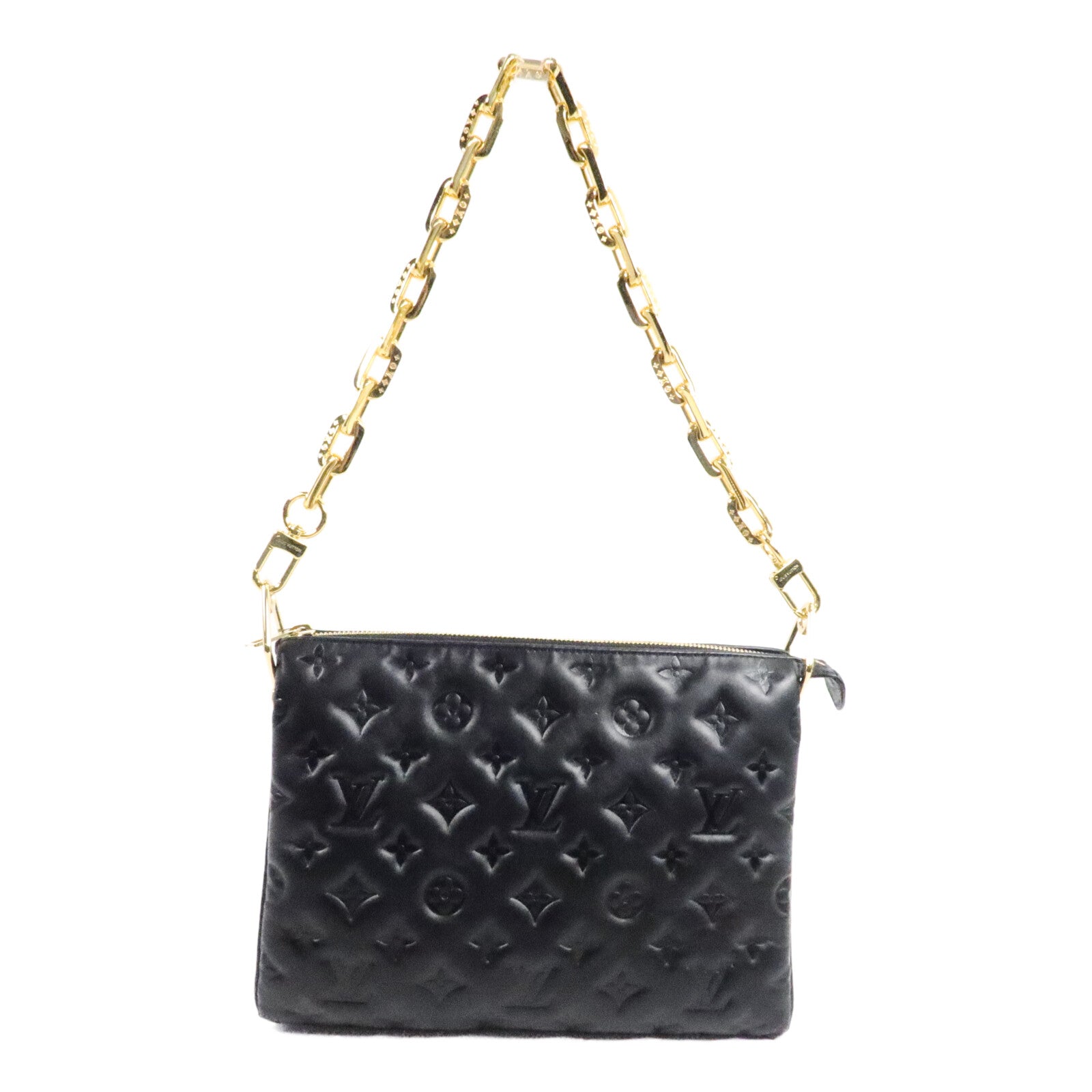 LOUIS VUITTON Monogram Embossed Coussin PM手挽肩背兩用袋