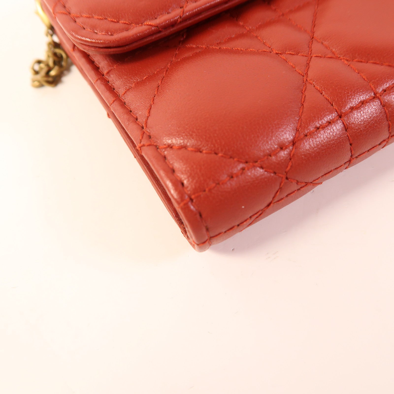 Dior 牛皮皮革Chain Shoulder Bag金扣鏈帶肩背袋