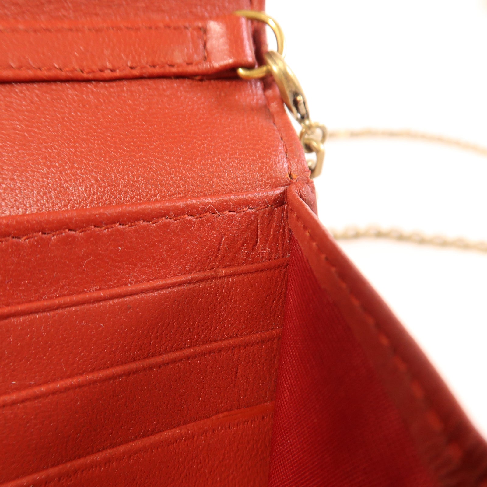 Dior 牛皮皮革Chain Shoulder Bag金扣鏈帶肩背袋