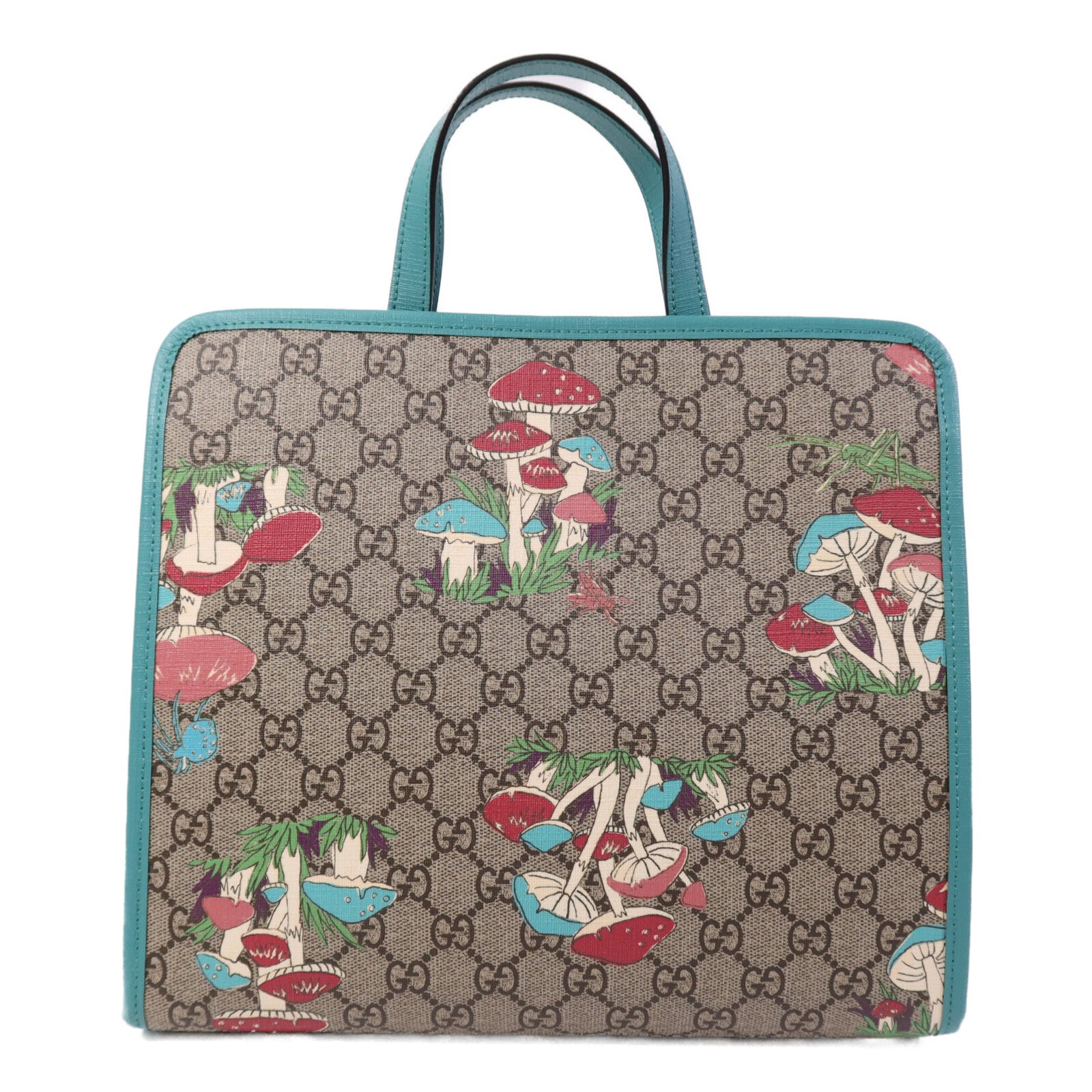 GUCCI 塗層帆布Hand Bag銀扣手挽袋