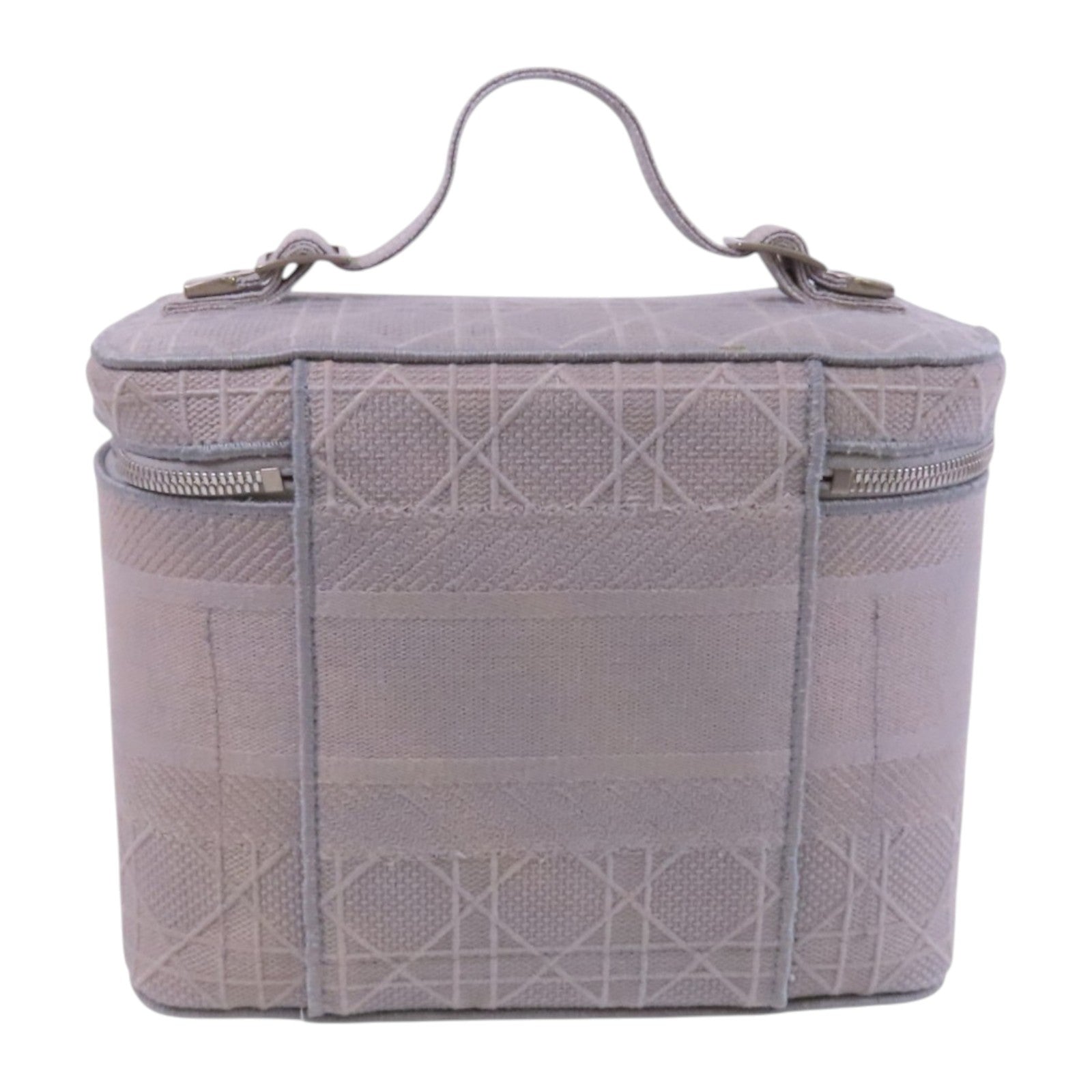 Dior 帆布Vanity Case銀扣手挽袋