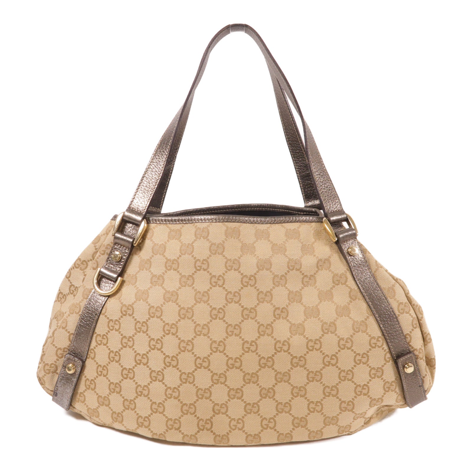 GUCCI GG GHW Abbey Shoulder Bag 130736 Canvas Brown