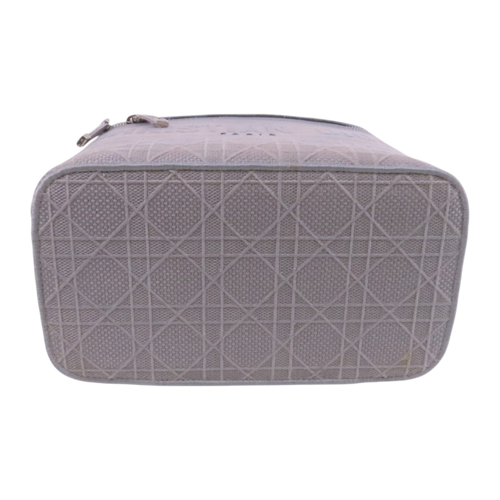 Dior 帆布Vanity Case銀扣手挽袋