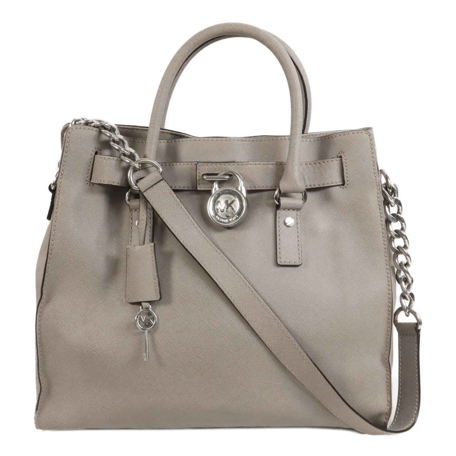 Michael Kors 牛皮皮革Hamilton Shoulder Tote鏈帶手挽肩背兩用袋