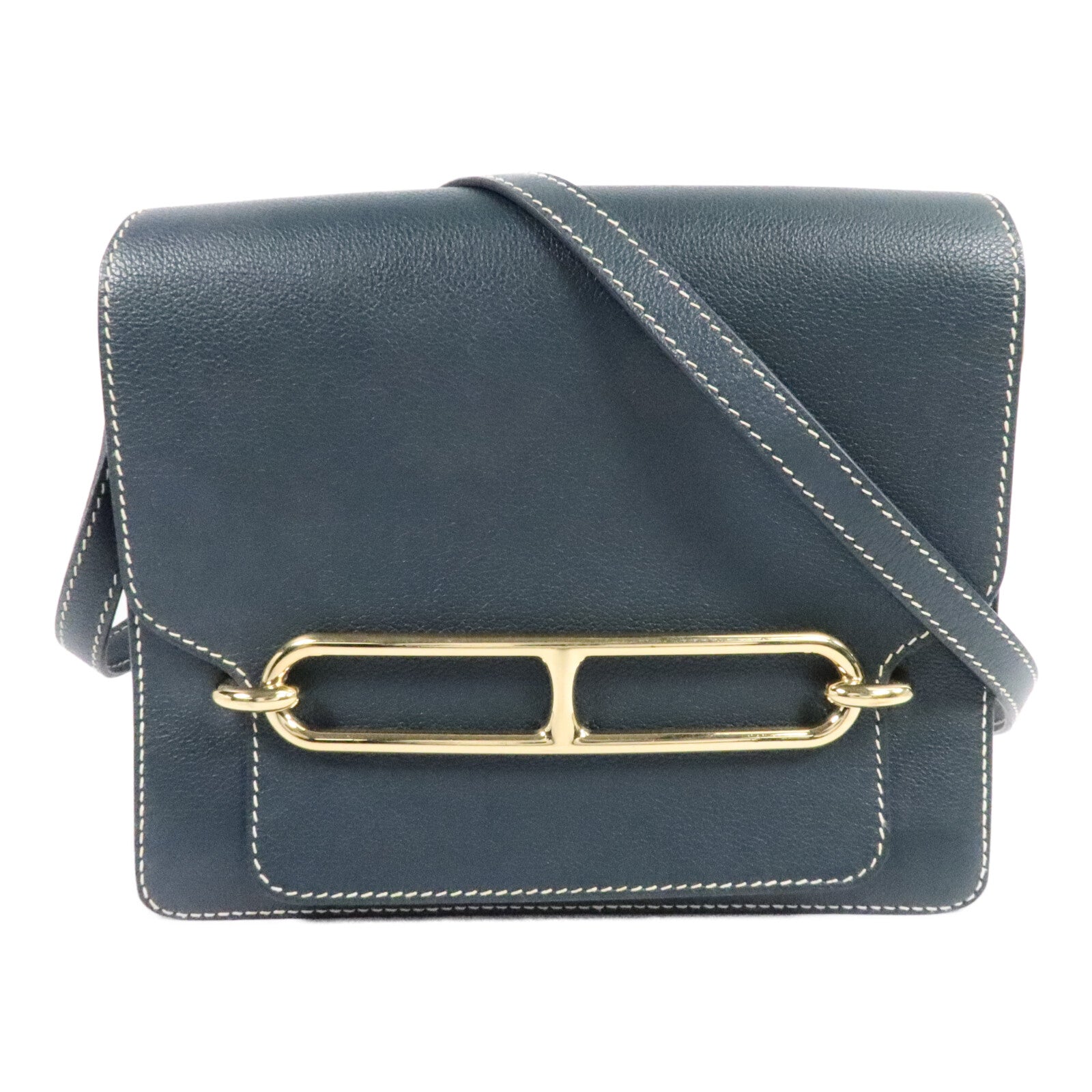 HERMES Evercolor皮革Roulis 23肩背袋Vert Cypres