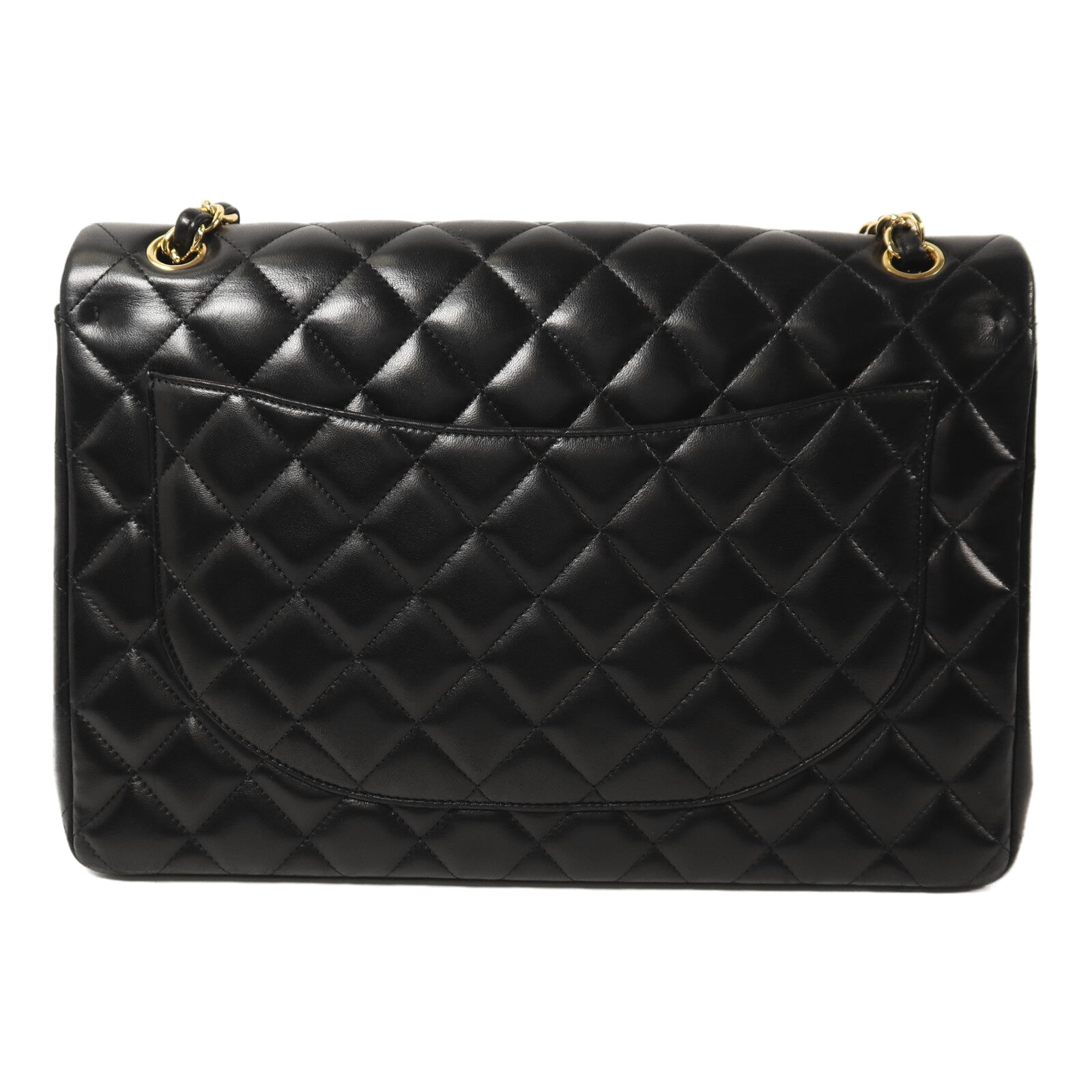 CHANEL 羊皮皮革Maxi Classic金扣鏈帶肩背袋