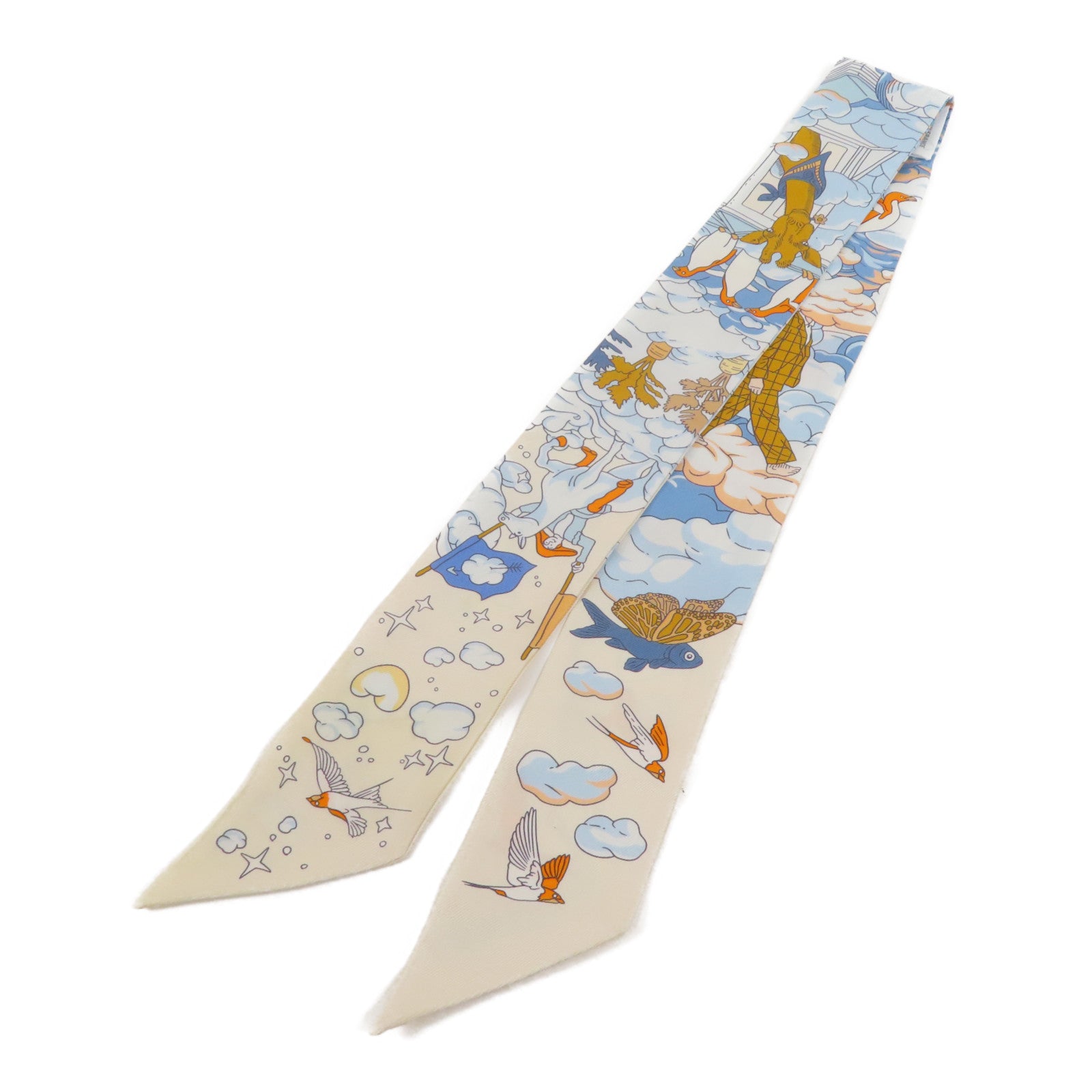 HERMES 絲質Twilly絲巾