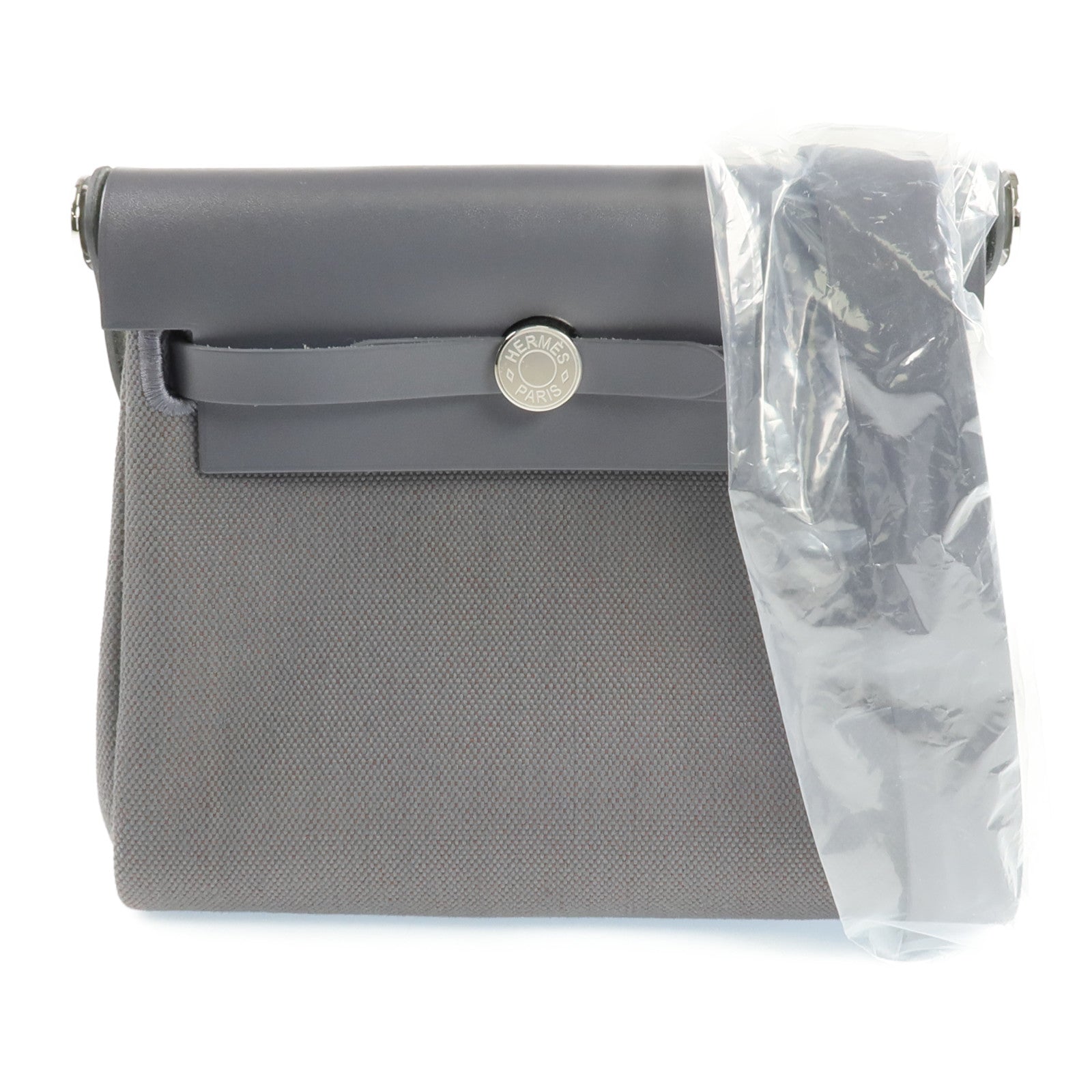 HERMES Vache Hunter皮革Mini Herbag銀扣肩背包