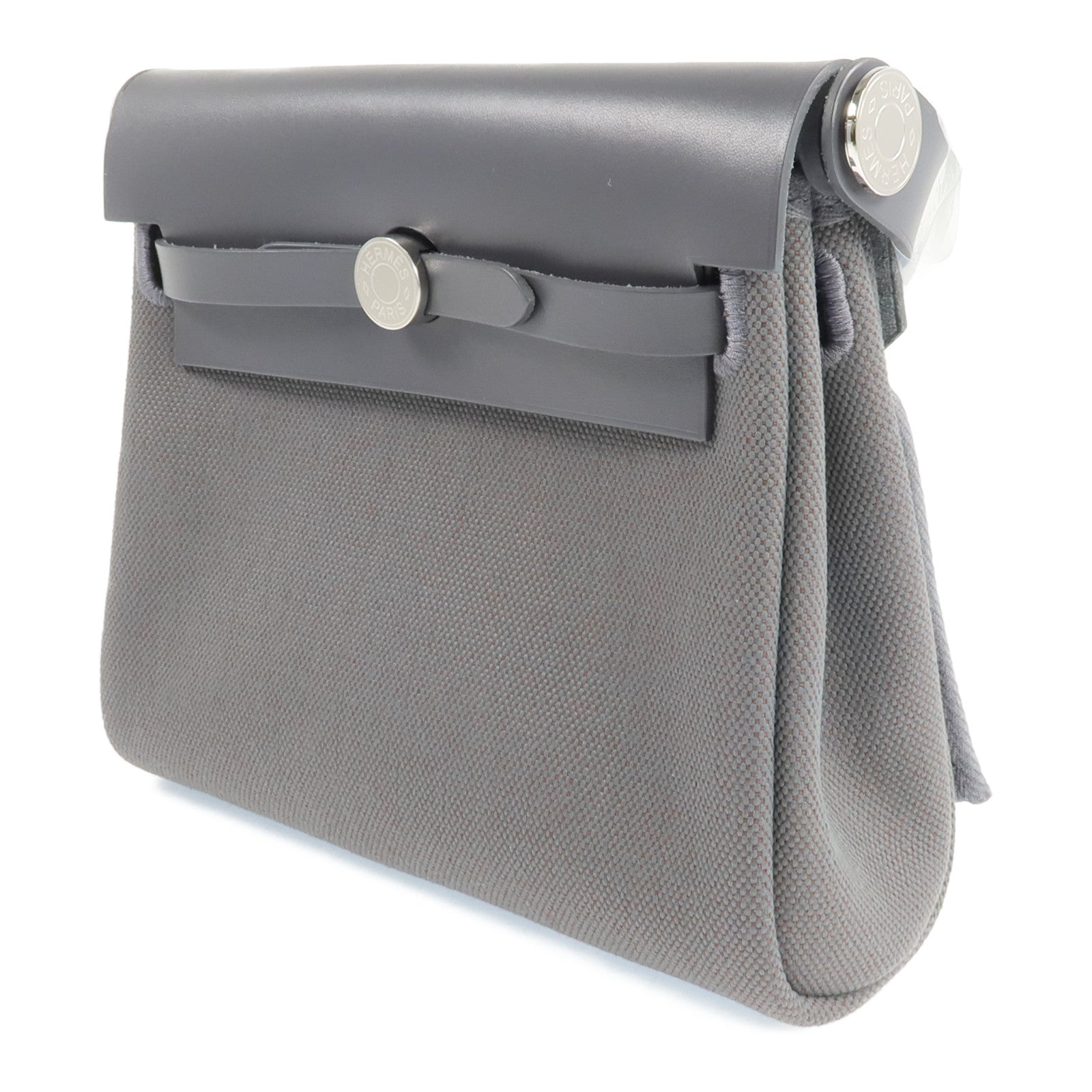 HERMES 【激減優惠】Vache Hunter皮革Mini Herbag銀扣肩背包