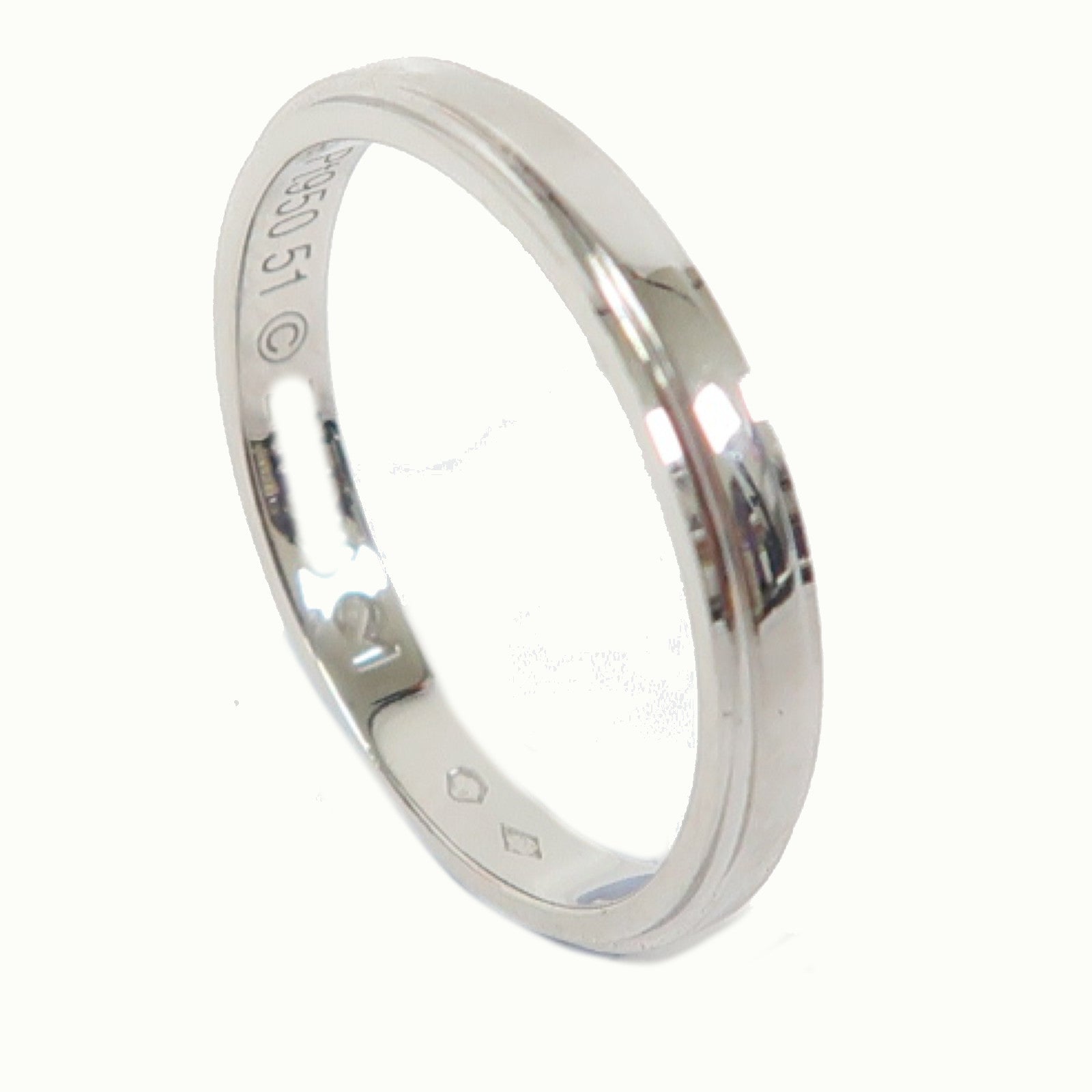 CARTIER (PRICE DOWN) D''amour Wedding Band Ring Platinum PT950 Cartier#51 US#5.75