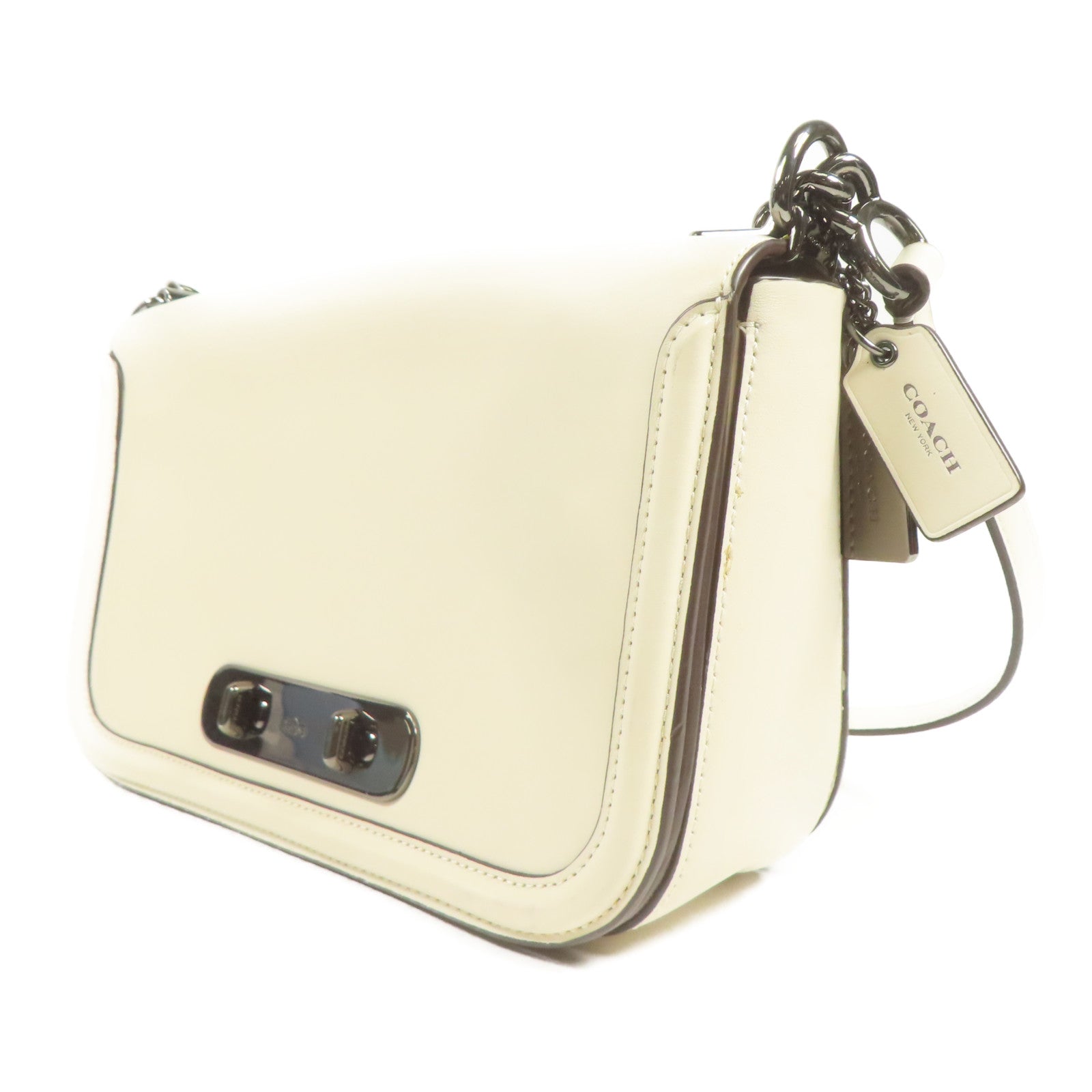 COACH 牛皮皮革Shoulder Bag鏈帶肩背袋