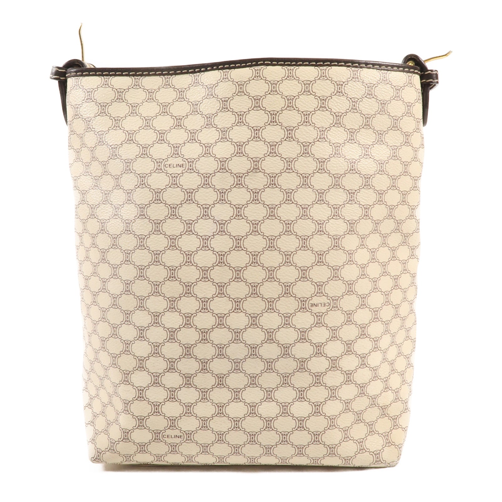 CELINE 帆布Vitage Shoulder Bag金扣肩背袋