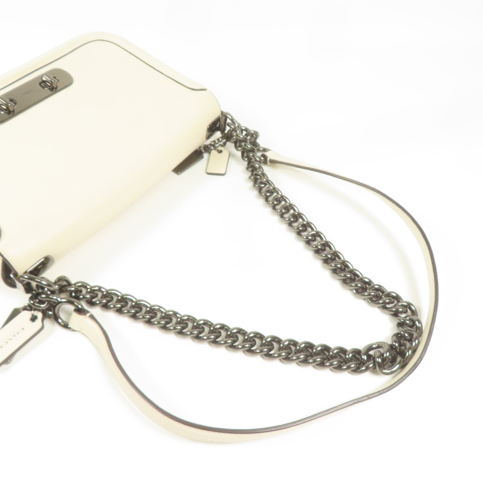 COACH 牛皮皮革Shoulder Bag鏈帶肩背袋