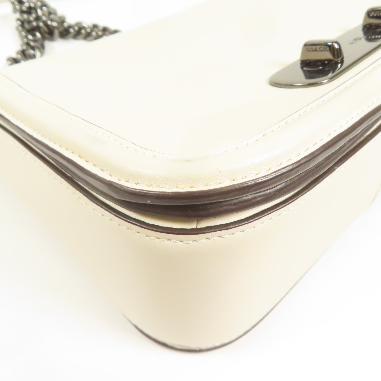 COACH 牛皮皮革Shoulder Bag鏈帶肩背袋