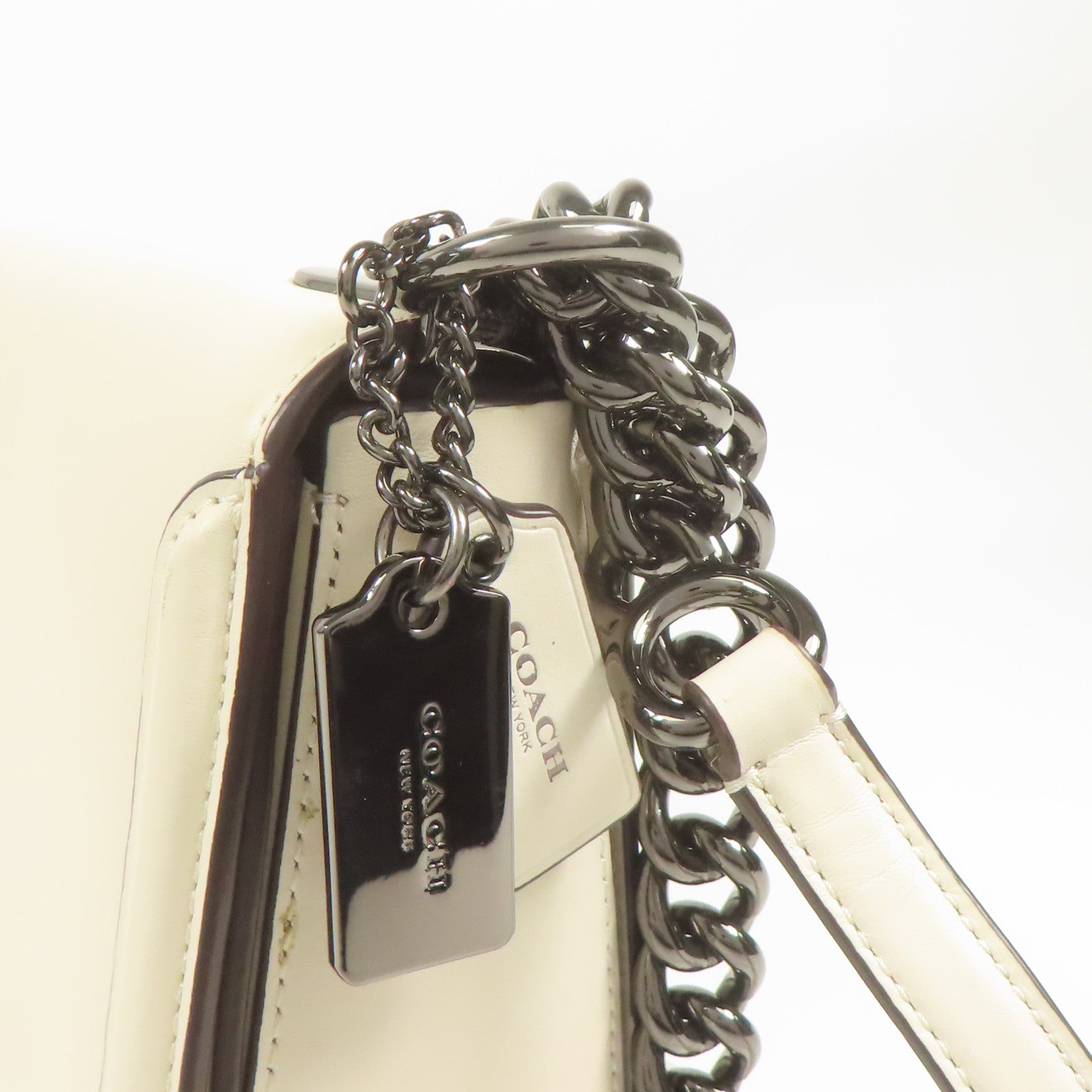 COACH 牛皮皮革Shoulder Bag鏈帶肩背袋