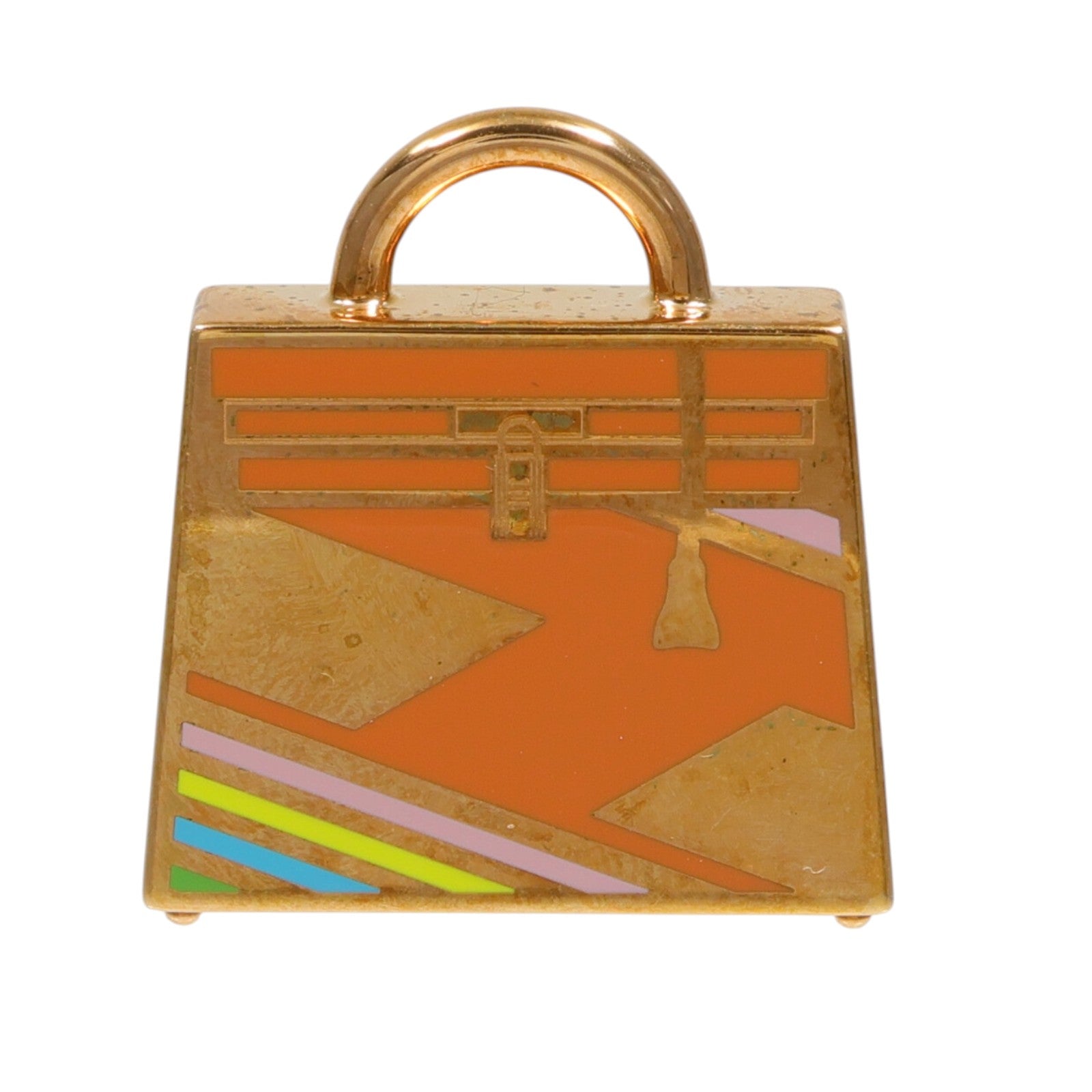 HERMES 金屬Curiosite Kelly Laque Charm掛飾