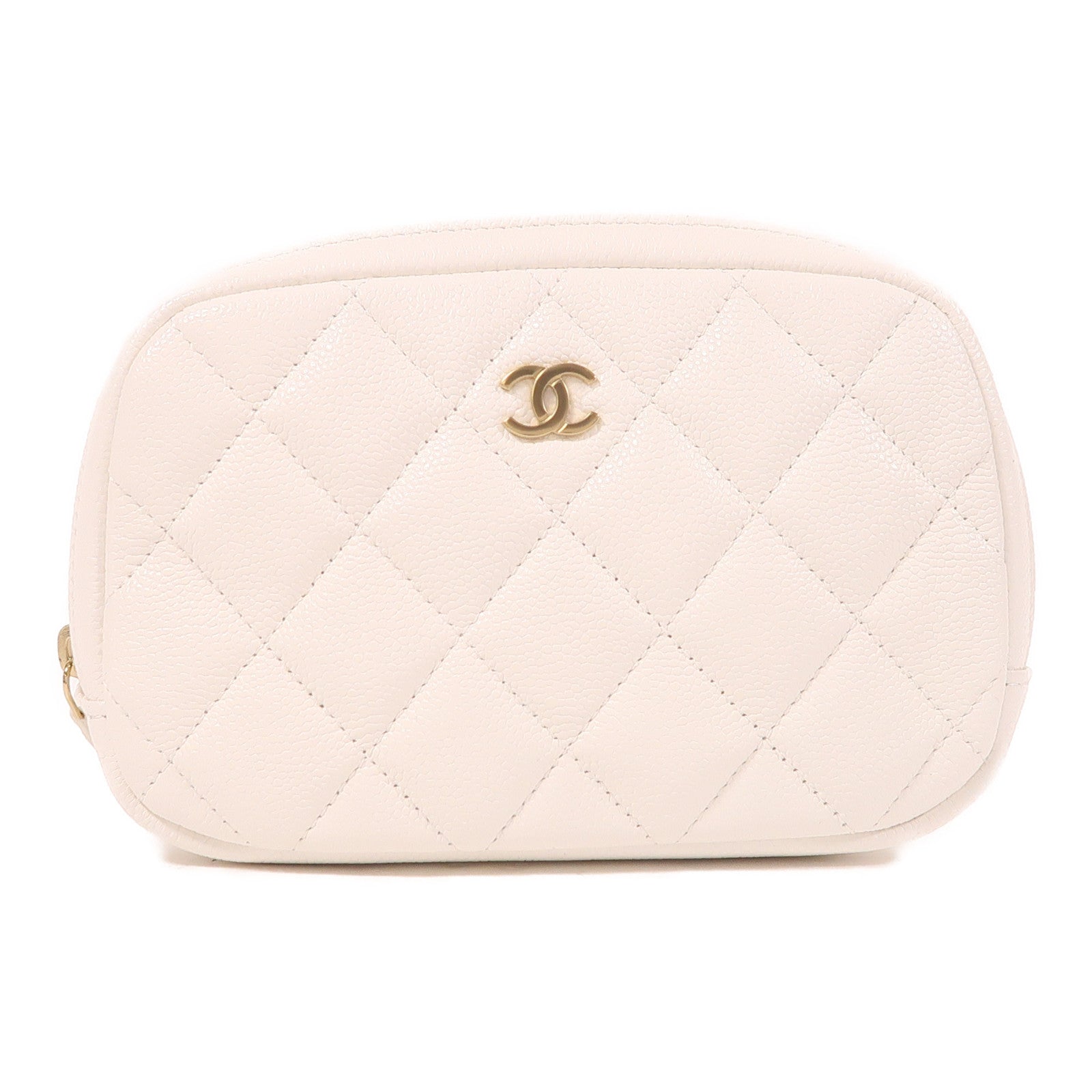 CHANEL 牛皮皮革Pouch金扣手拿包