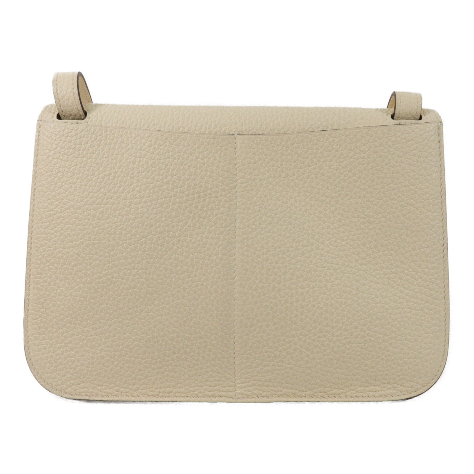 HERMES Clemence皮革Halzan 25手挽肩背兩用袋Biscuit/Nata