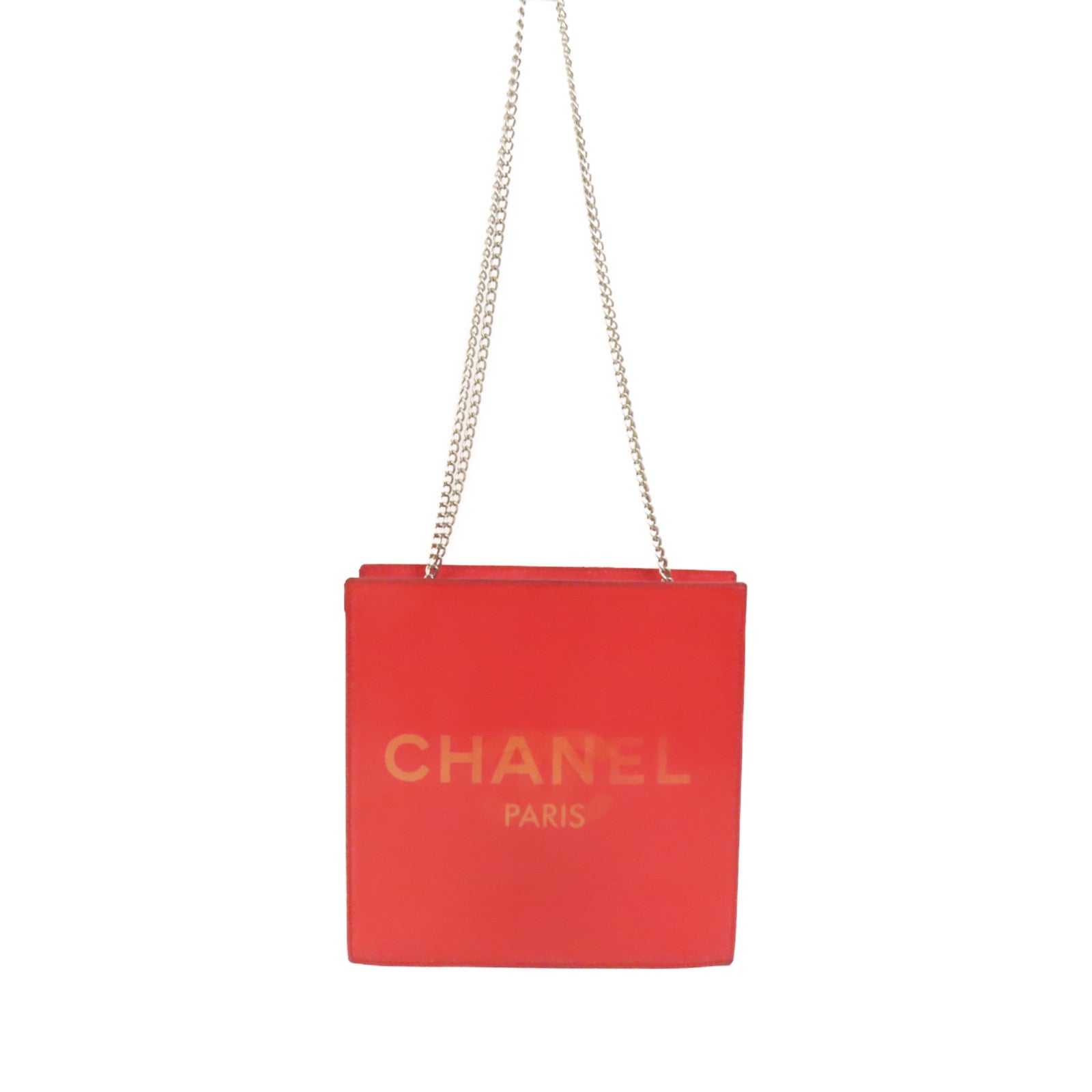 CHANEL 【激減優惠】PVC Holographic CC銀鏈帶肩背袋