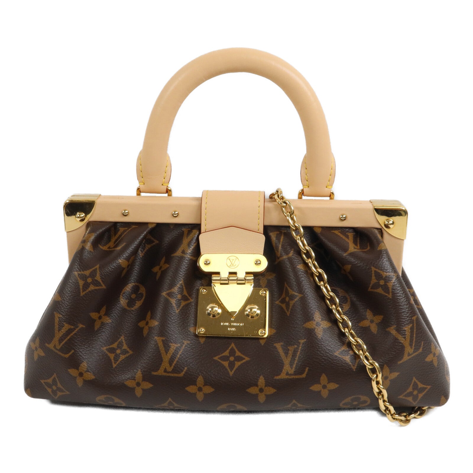 LOUIS VUITTON Monogram Clutch鏈帶手挽肩背兩用袋